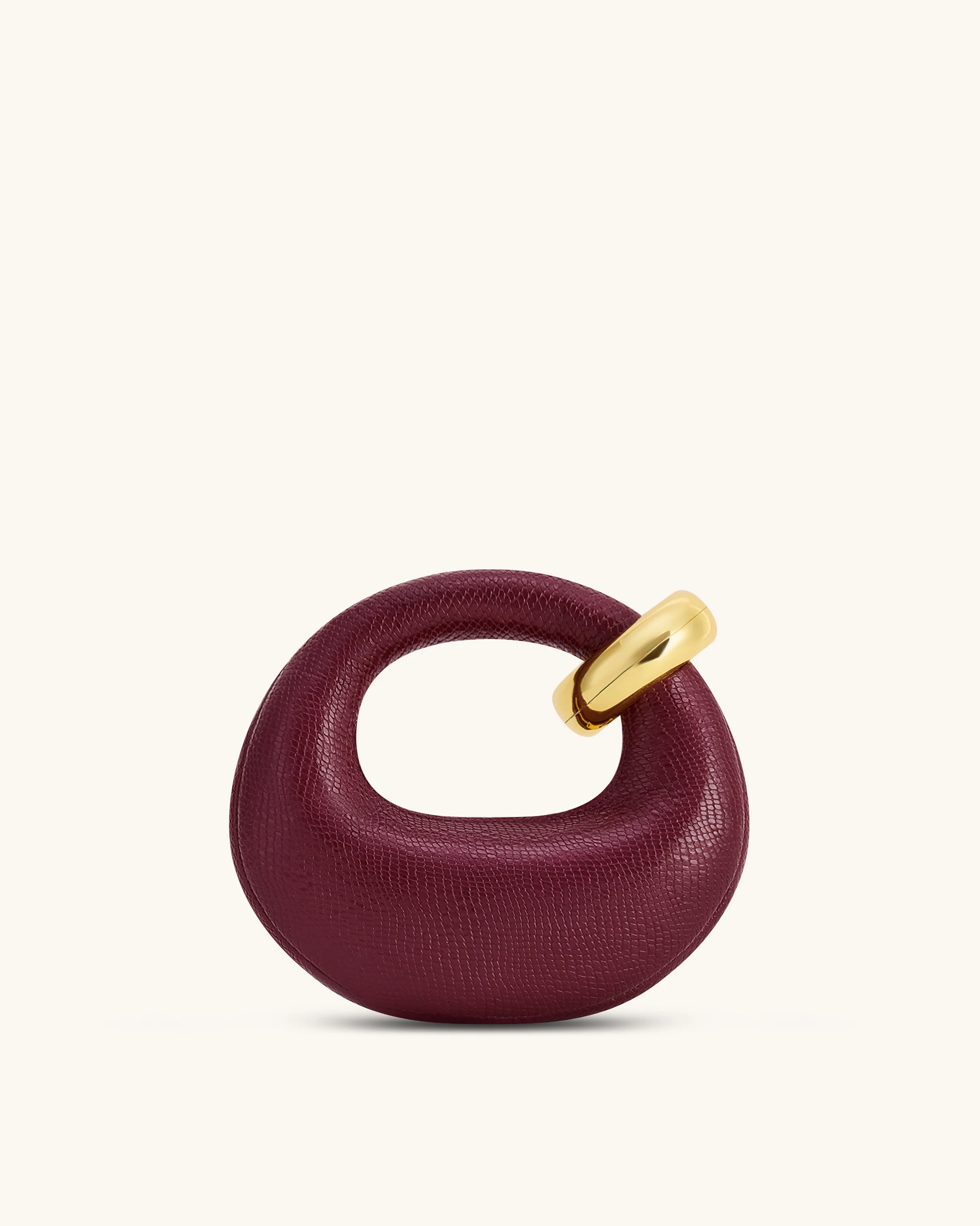 Abacus Mini Handtasche mit Henkel - Kunst-Schlangenlederoptik - Burgund - Image 3