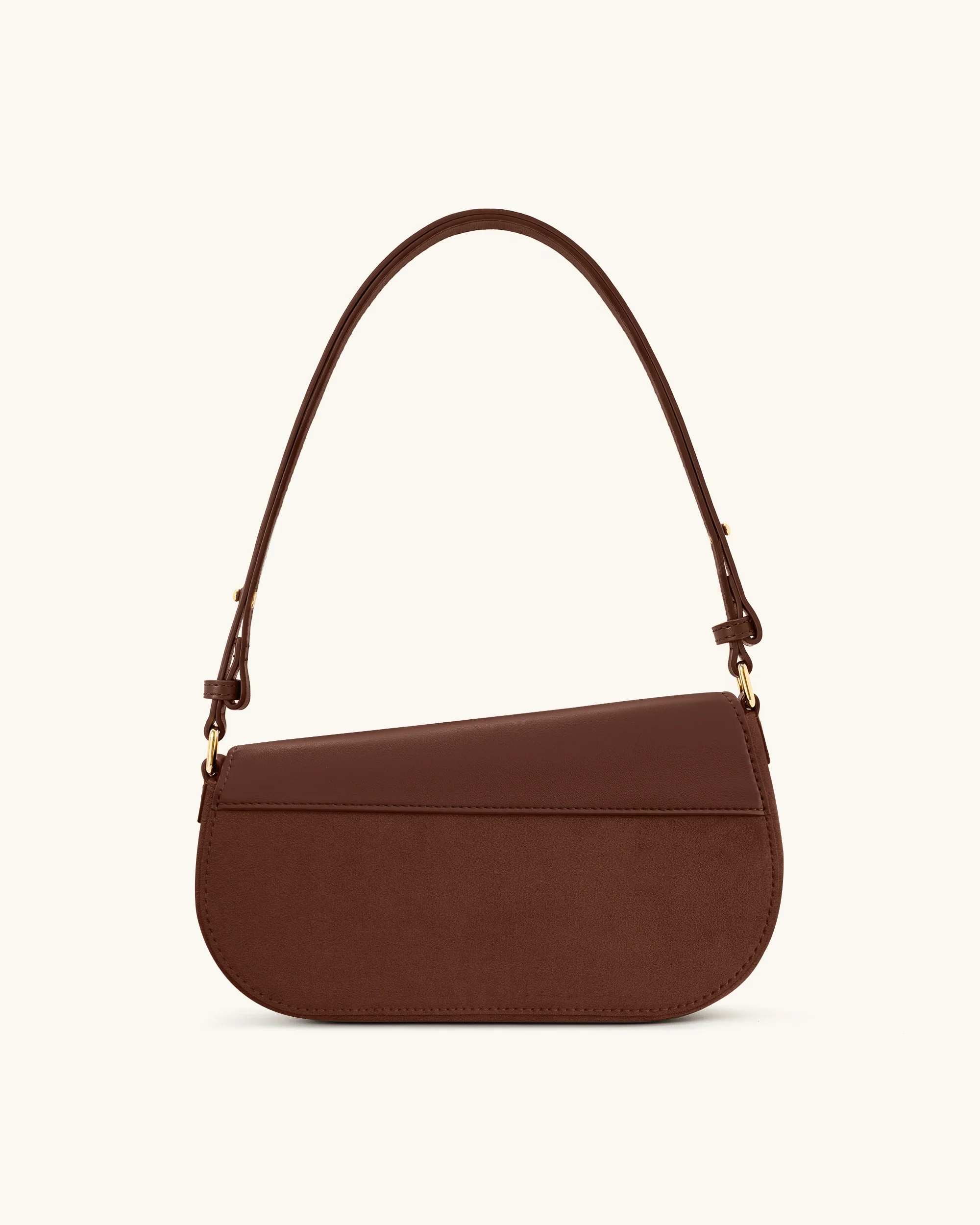 Addisyn Schultertasche mit Veloursleder Panel - Mokka Braun - Image 3