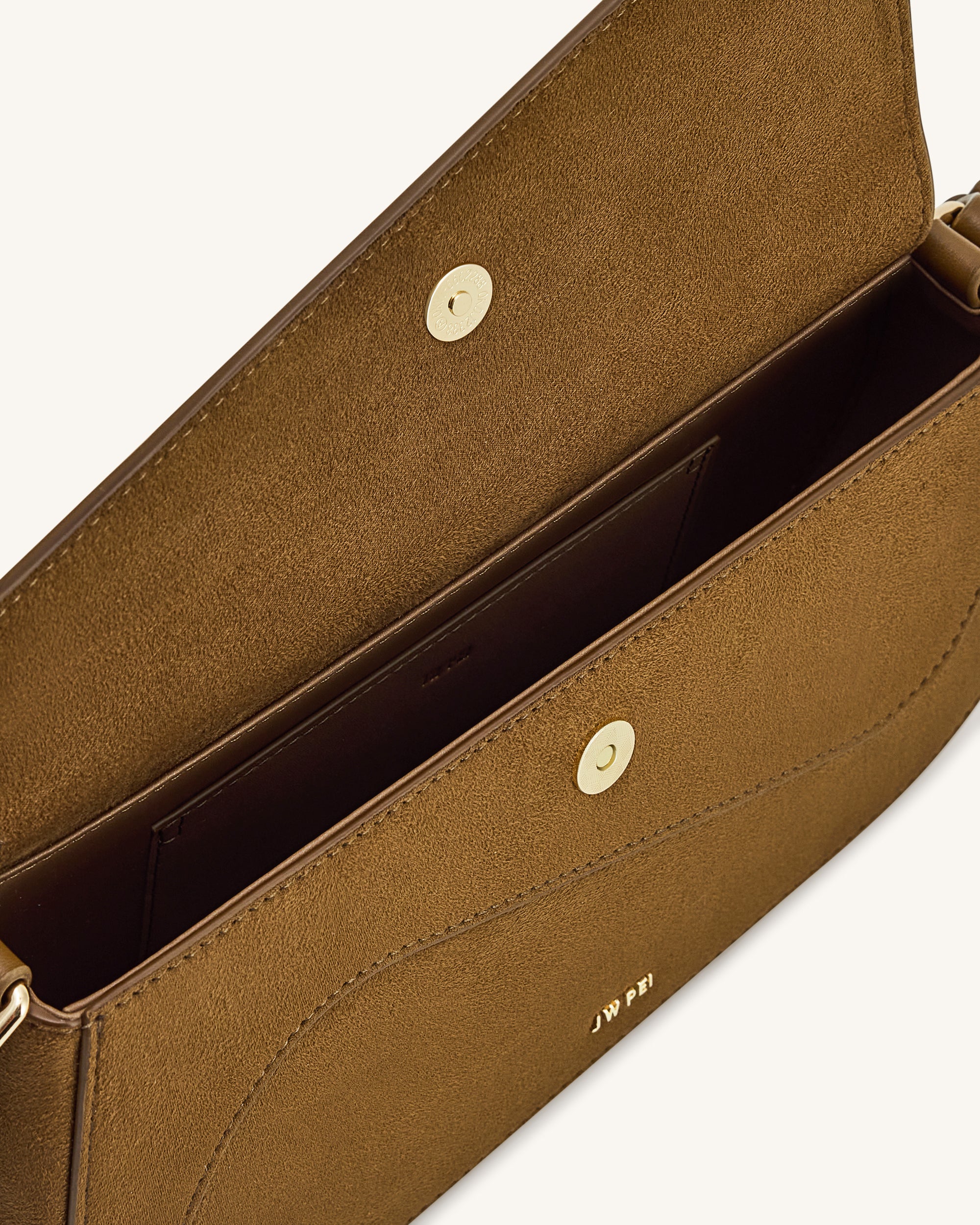 Addisyn Schultertasche mit Veloursleder-Panel - Oliv - Image 4