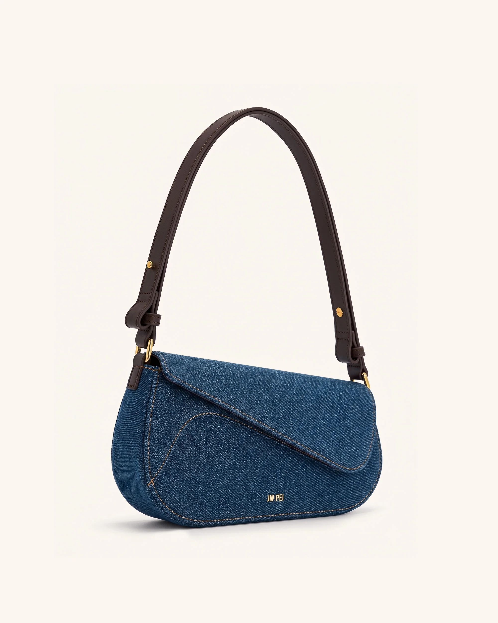 Addisyn Schultertasche - Blauer Denim - Image 2