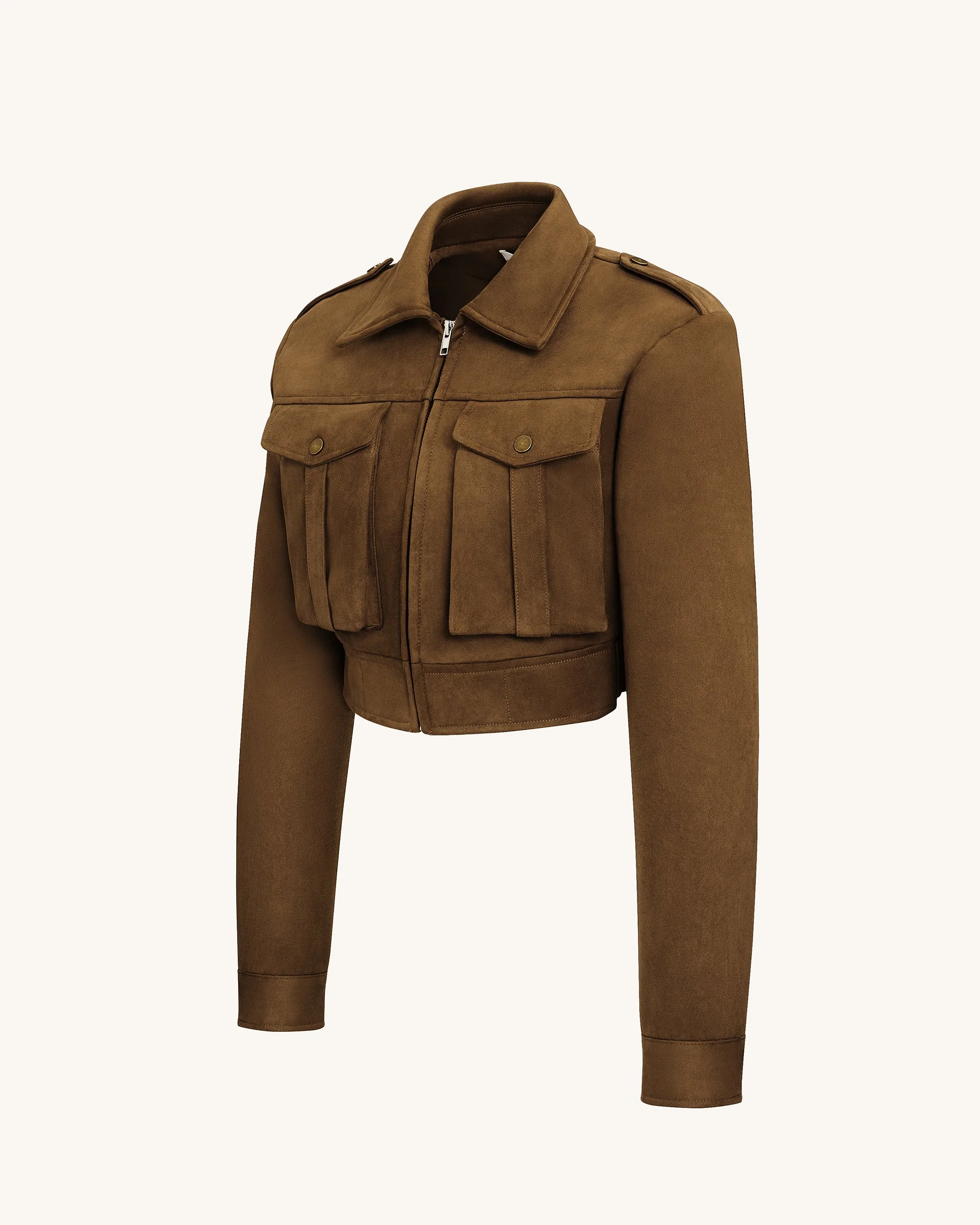 Adeline Kunstlederjacke - Braun - Image 3