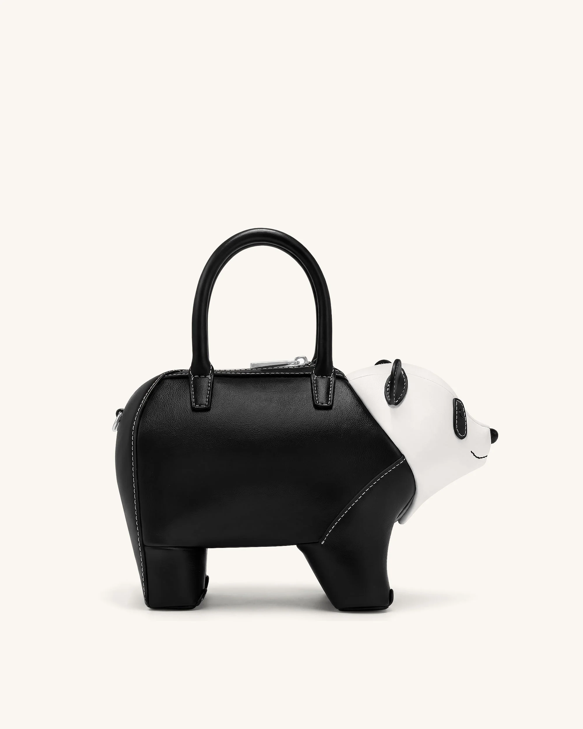 Adeline Panda-Handtasche - Schwarz