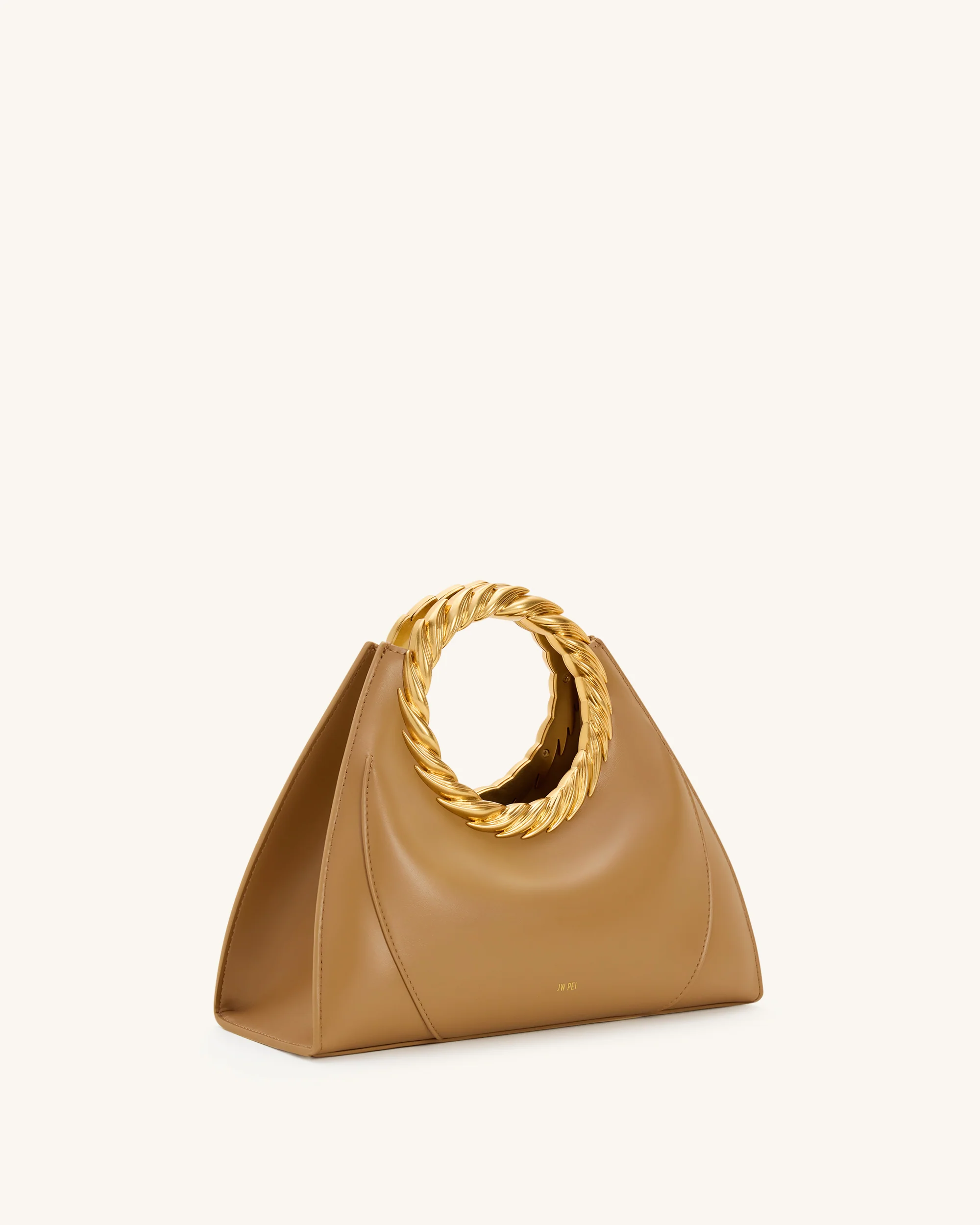 Amiya Skulpturale Tasche mit Blattgriff - Braun - Image 2