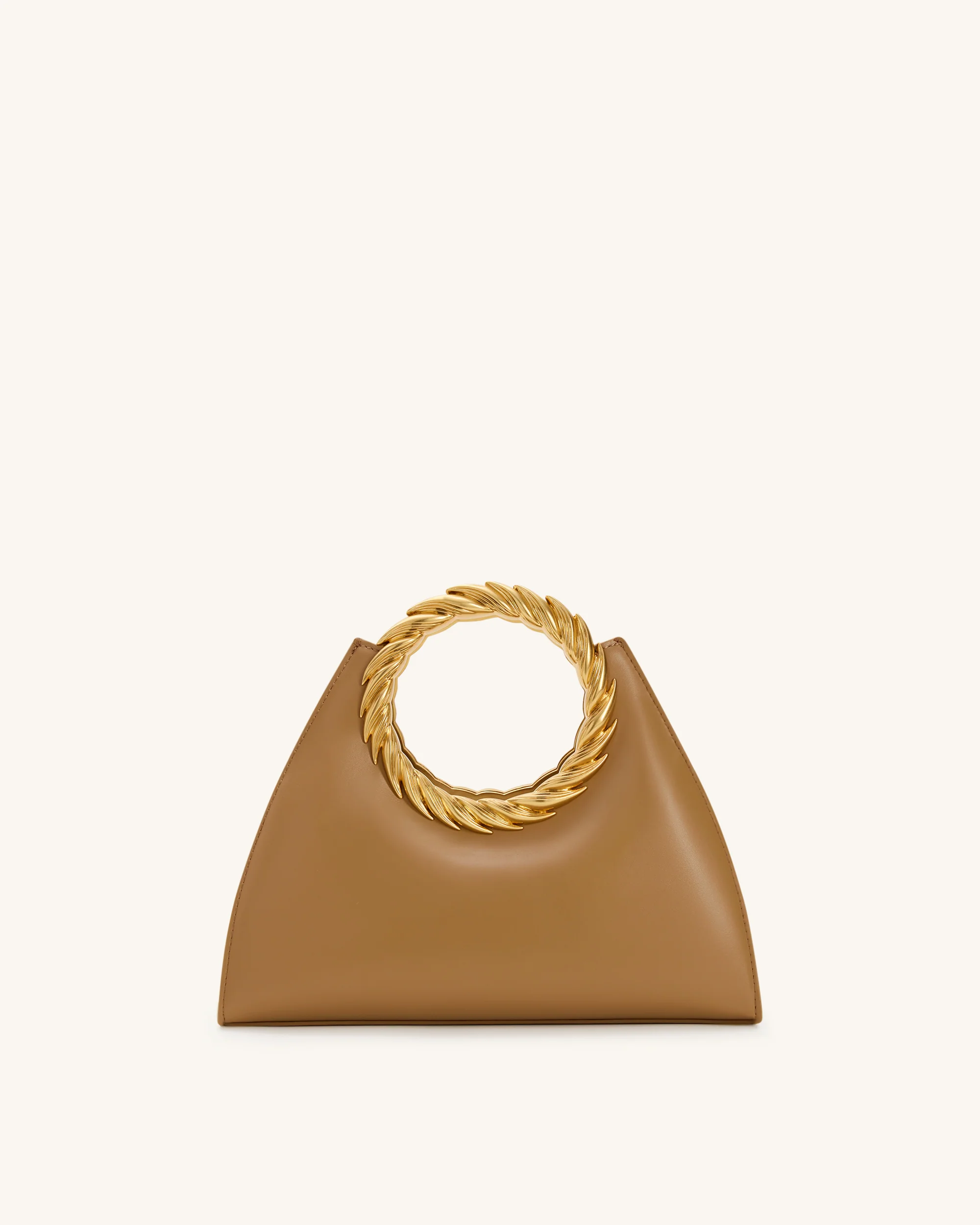 Amiya Skulpturale Tasche mit Blattgriff - Braun - Image 3