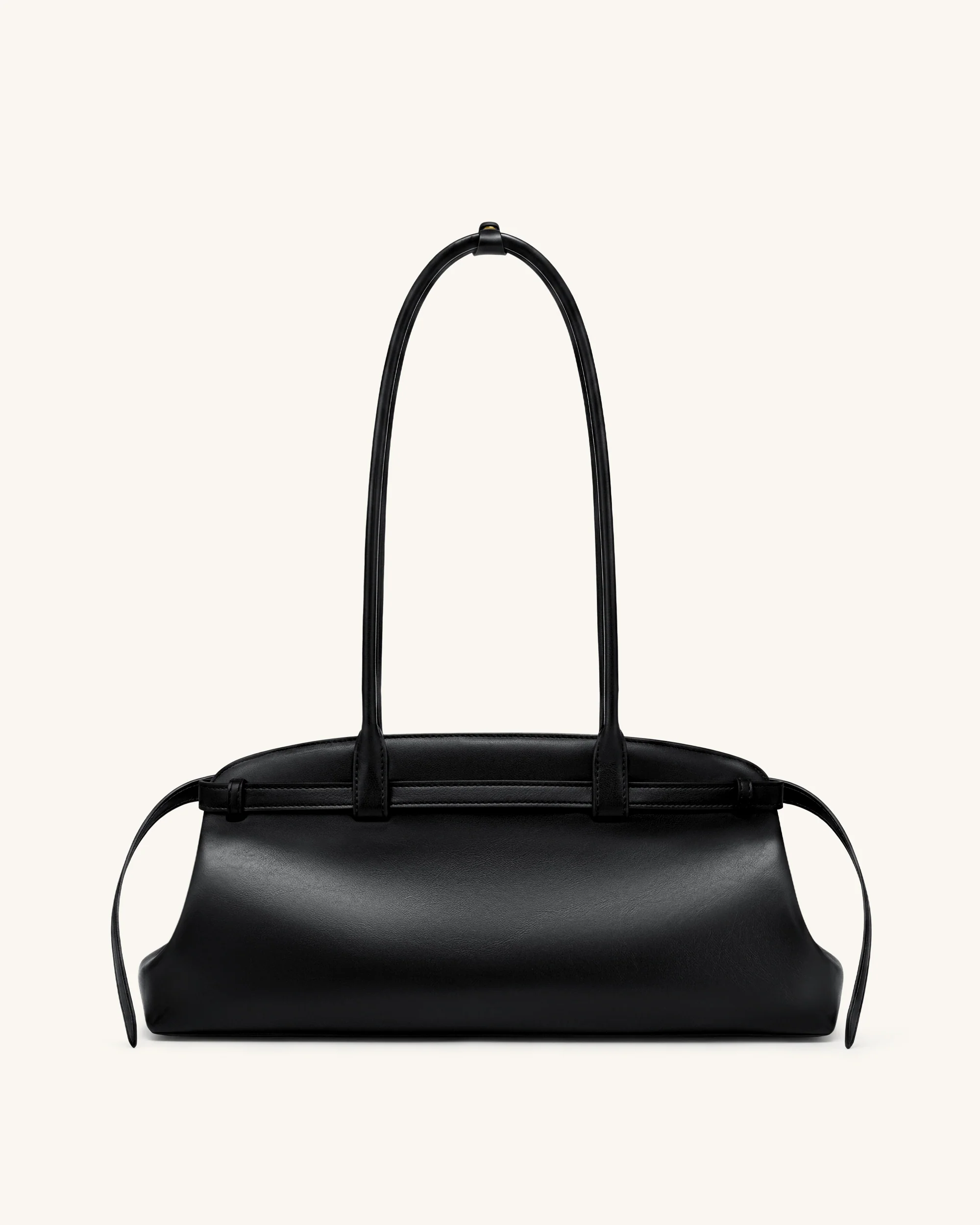 Arden East-West Schultertasche mit Gürteldetail - Schwarz - Image 3
