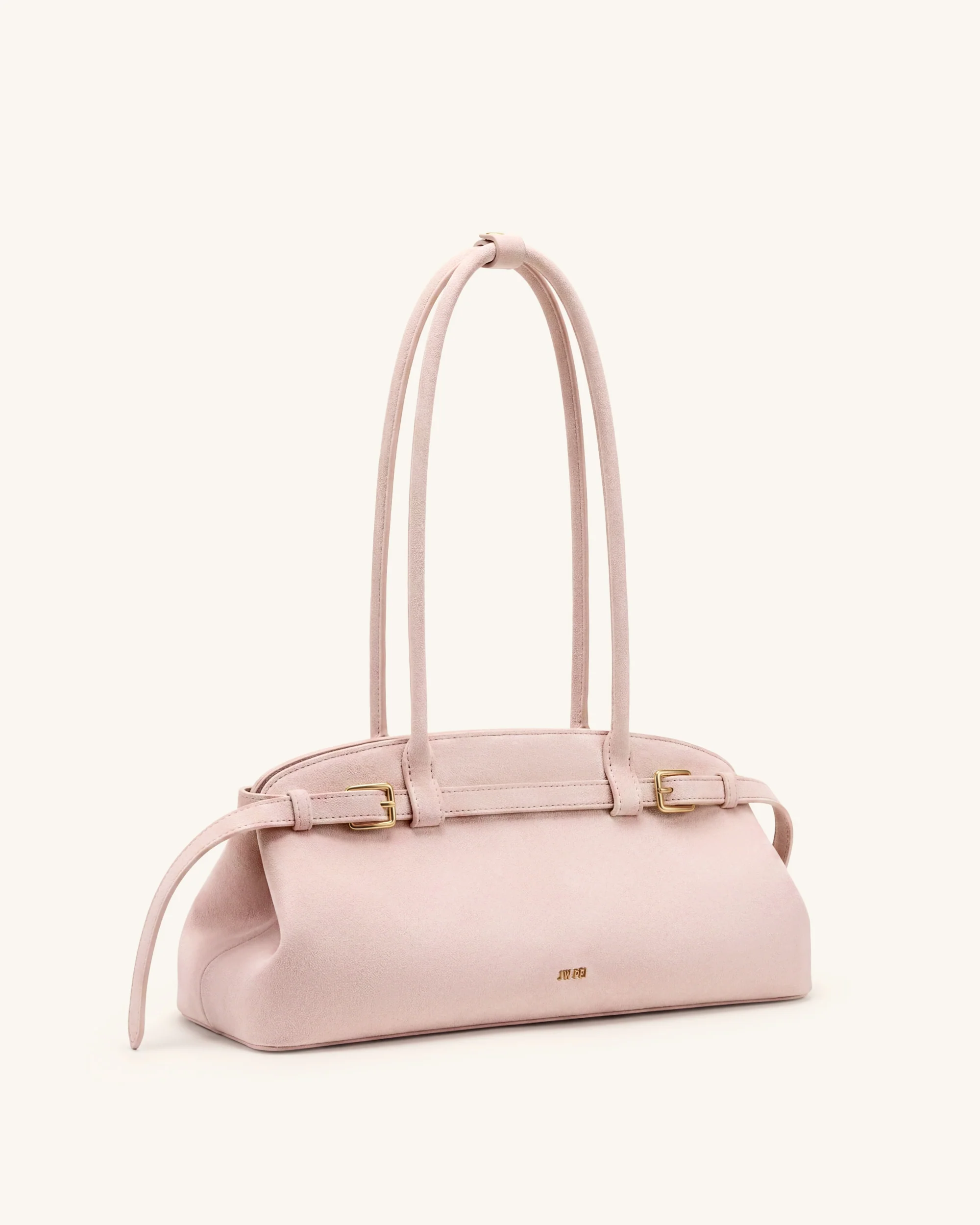 Arden East-West-Schultertasche mit Gürtelschnalle aus Kunstwildleder - Pink - Image 2