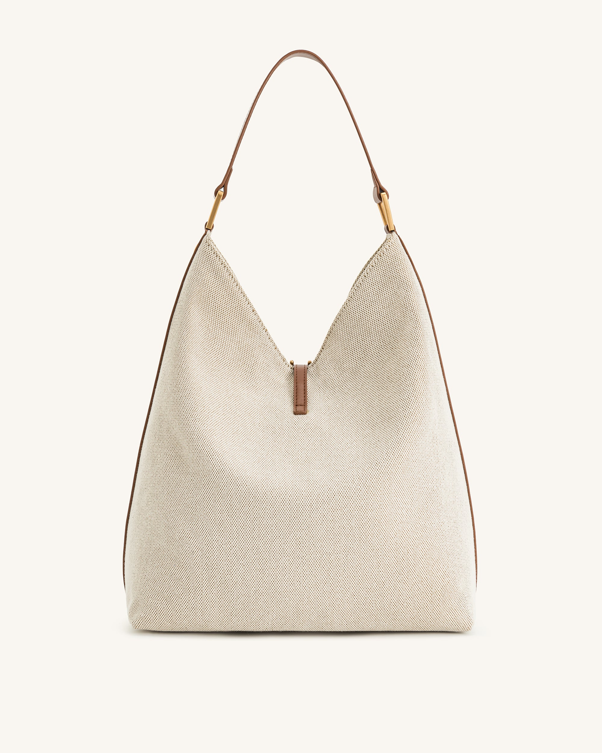 Aria Schultertasche – Braunes Canvas - Image 3