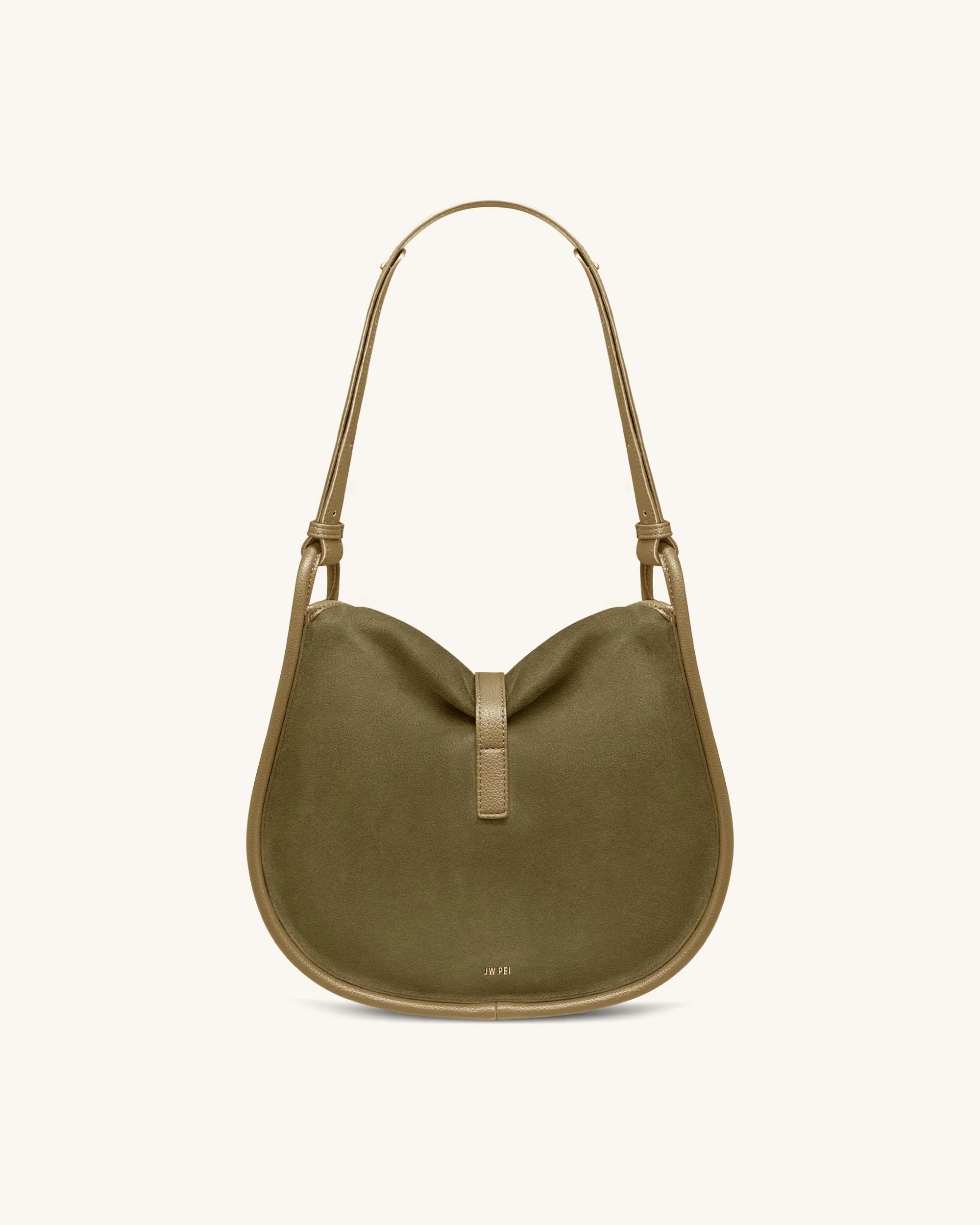 Arla Kleine Hobo-Tasche aus Kunstwildleder - Olivgrün - Image 4