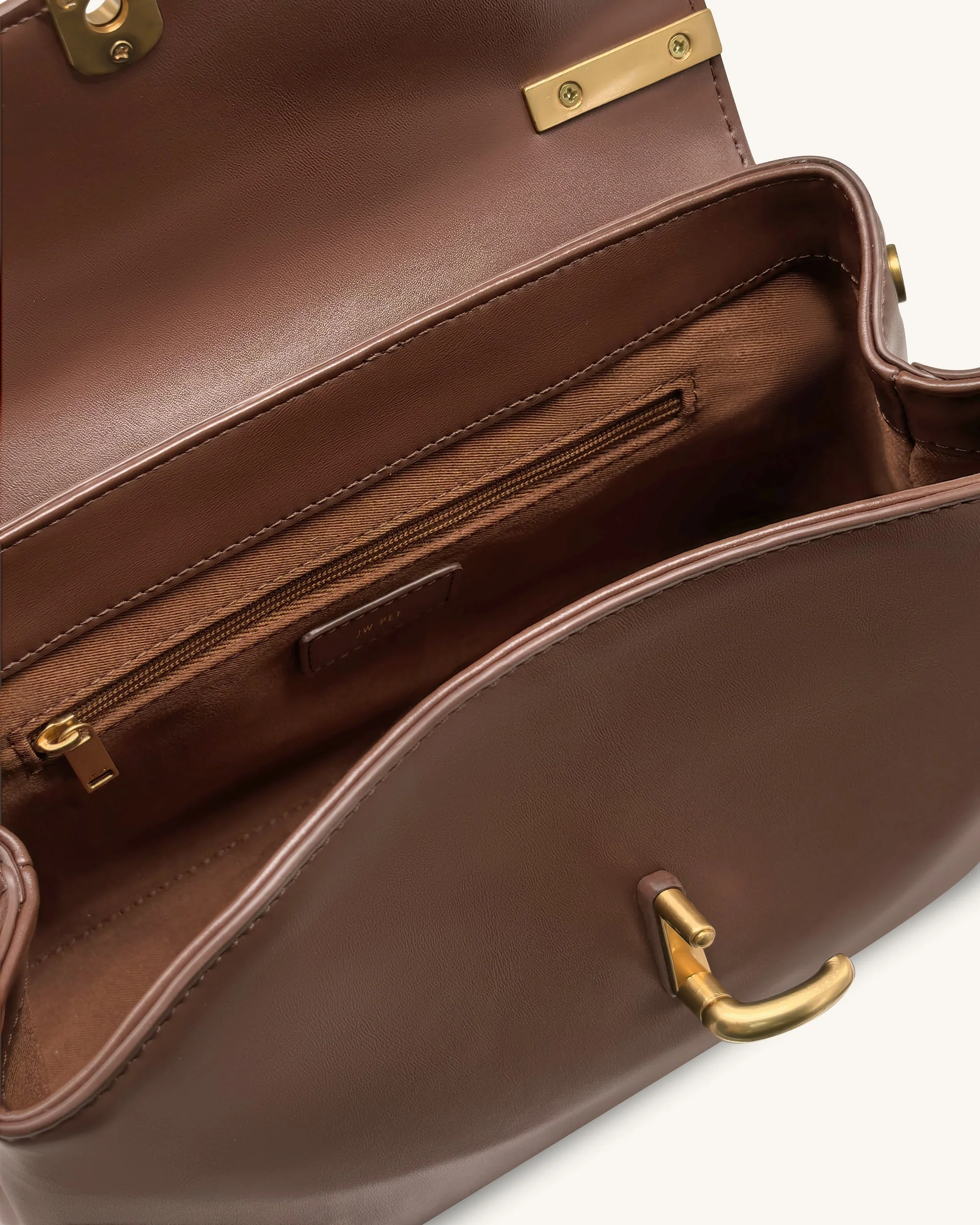 Audrey Überschlagverschluss Henkeltasche - Braun - Image 4