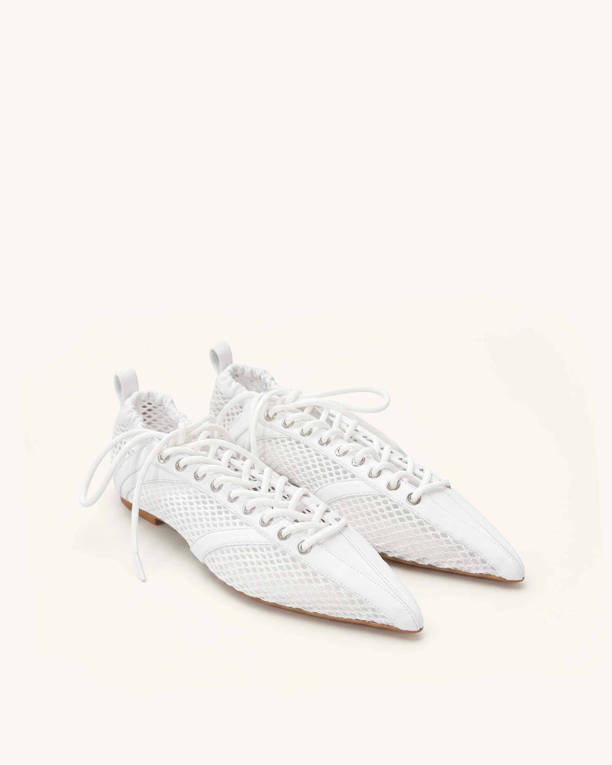 Ava Schnürschuhe aus Mesh - Weiß - Image 2