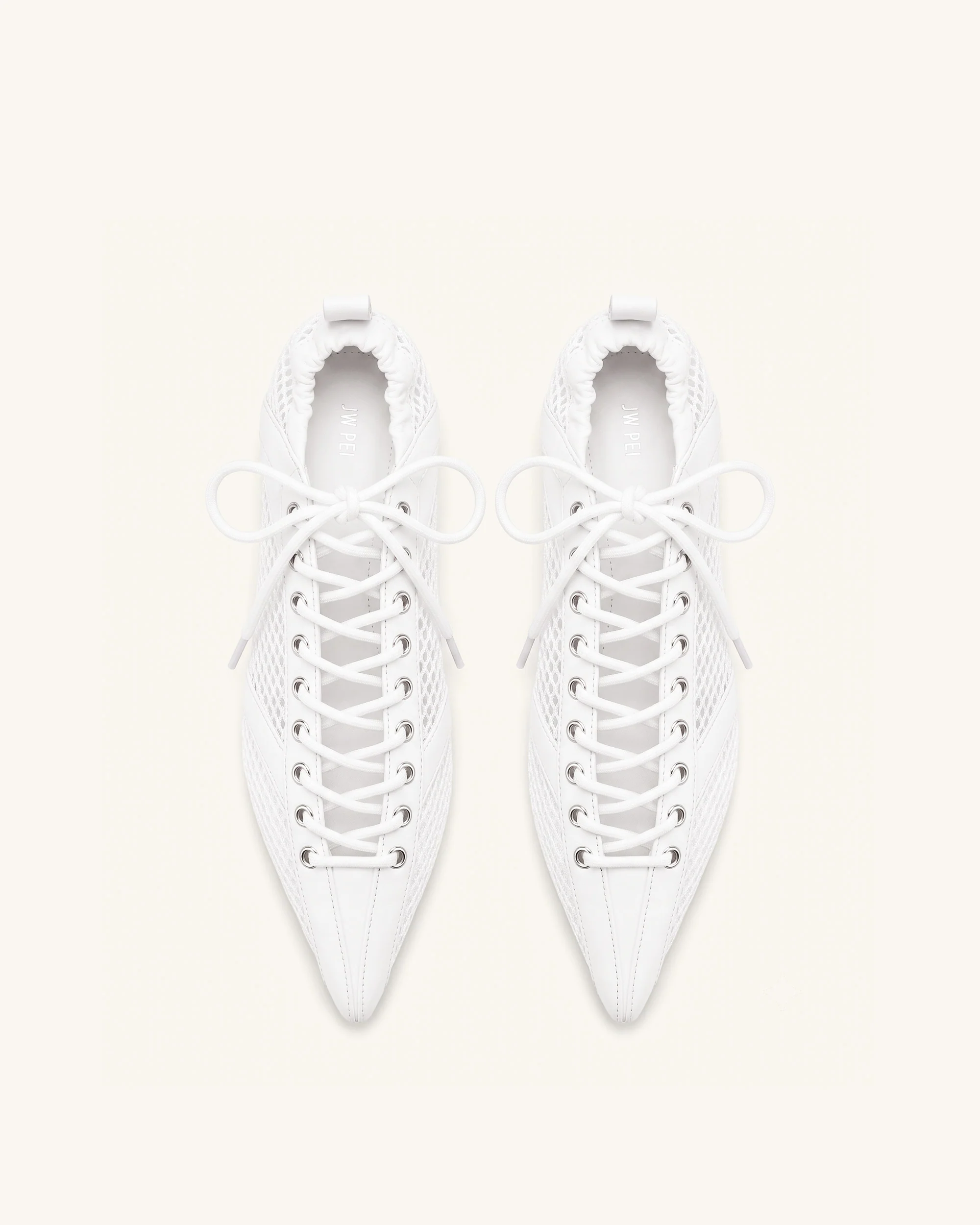 Ava Schnürschuhe aus Mesh - Weiß - Image 3