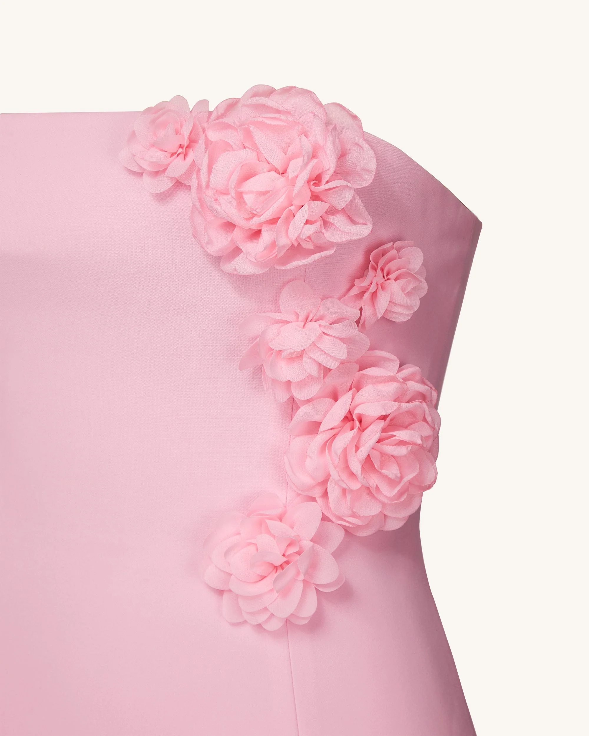 Blossoming Elegance Schulterfreies Kleid – Rosa - Image 5