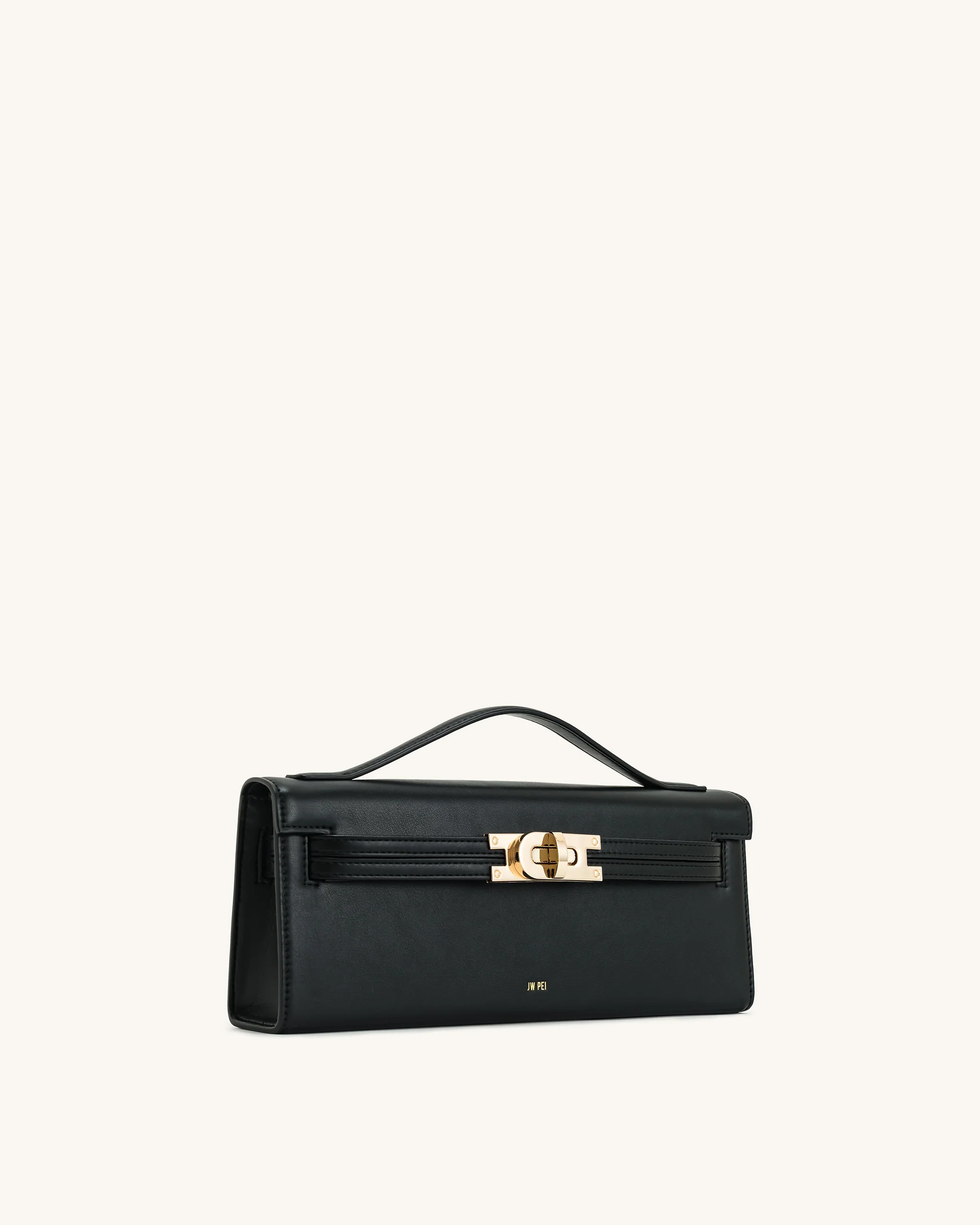 Bria Strukturierte Tasche mit oberem Griff – Schwarz - Image 3