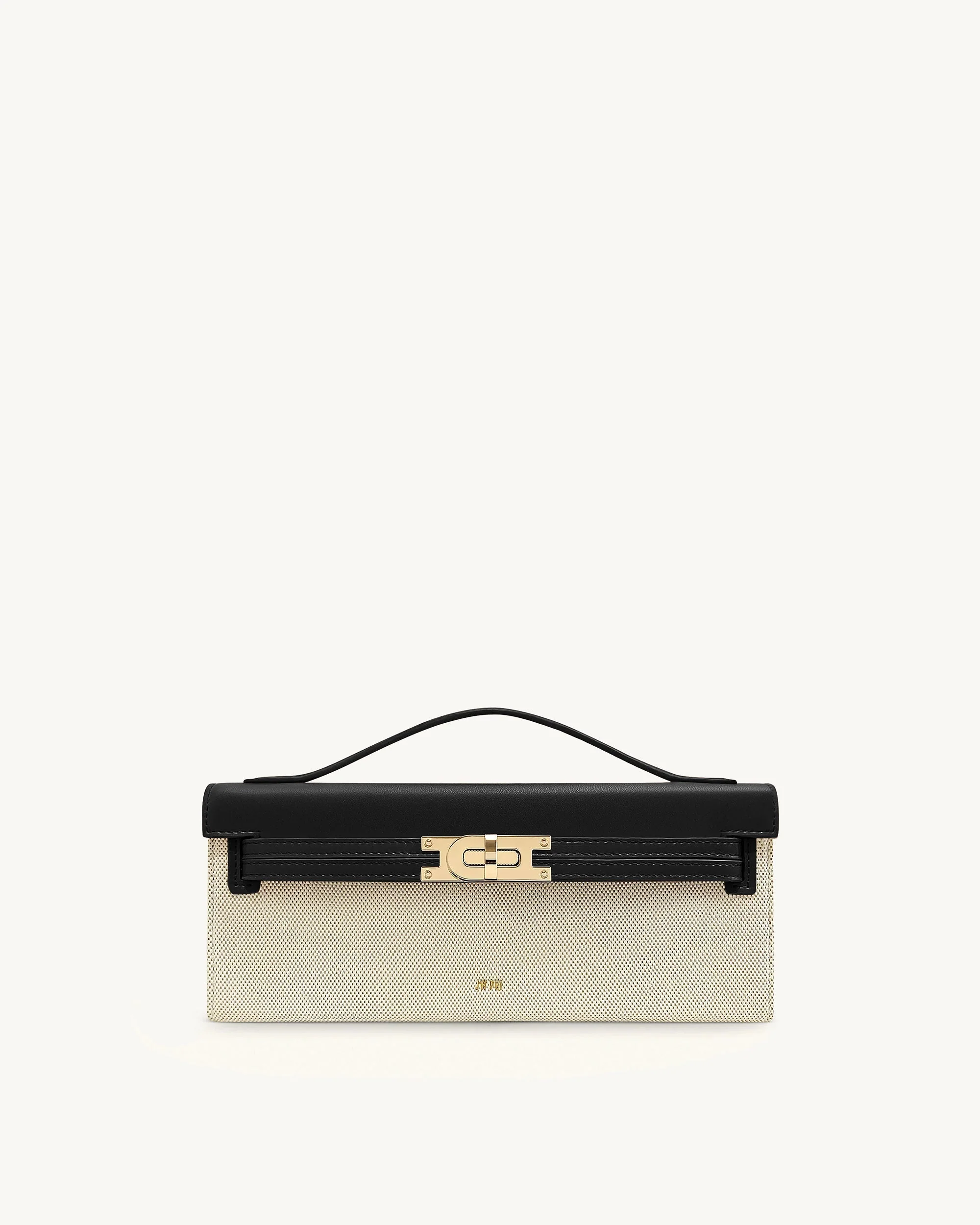 Bria Strukturierte Henkeltasche – Schwarzes Canvas