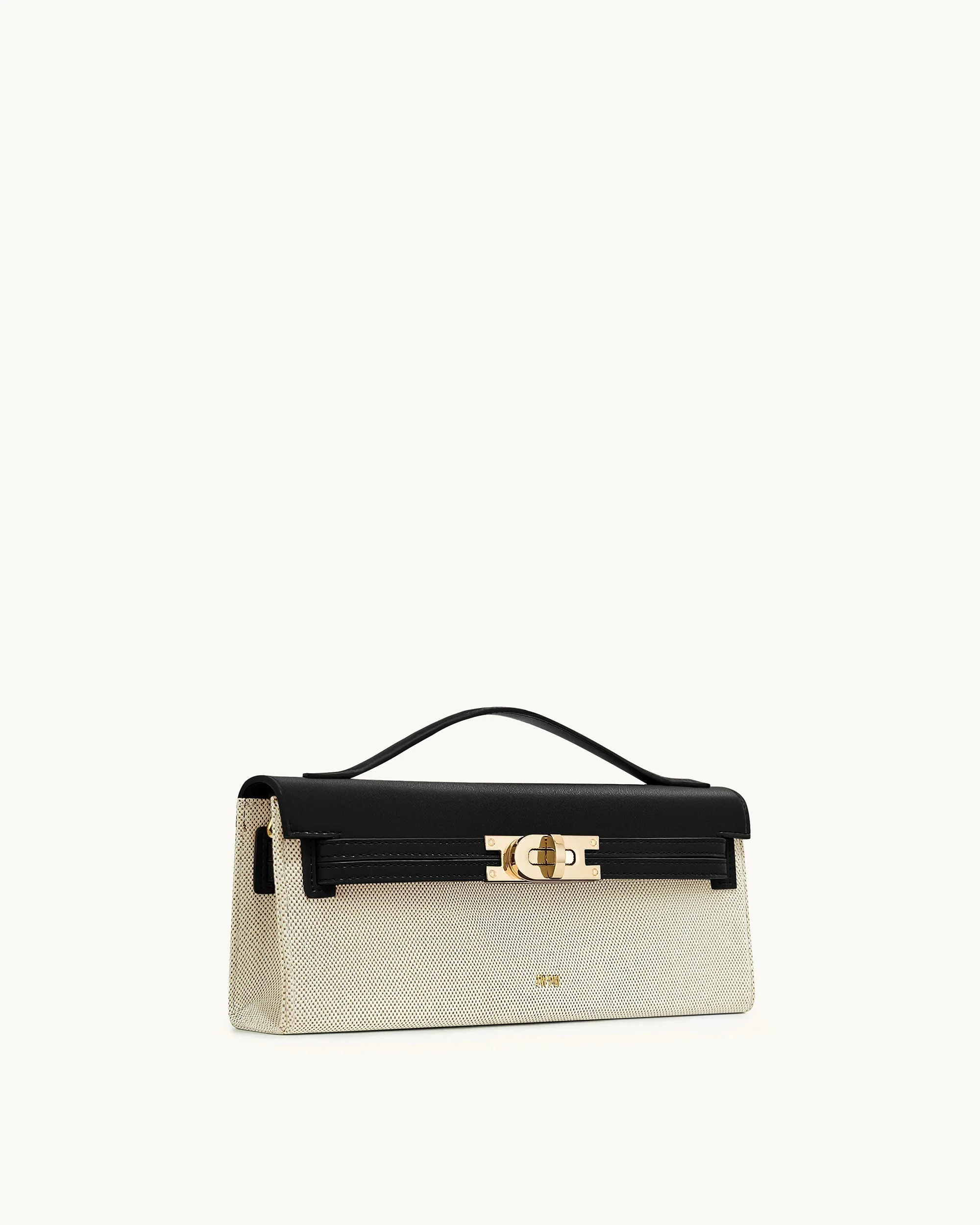 Bria Strukturierte Henkeltasche – Schwarzes Canvas - Image 3