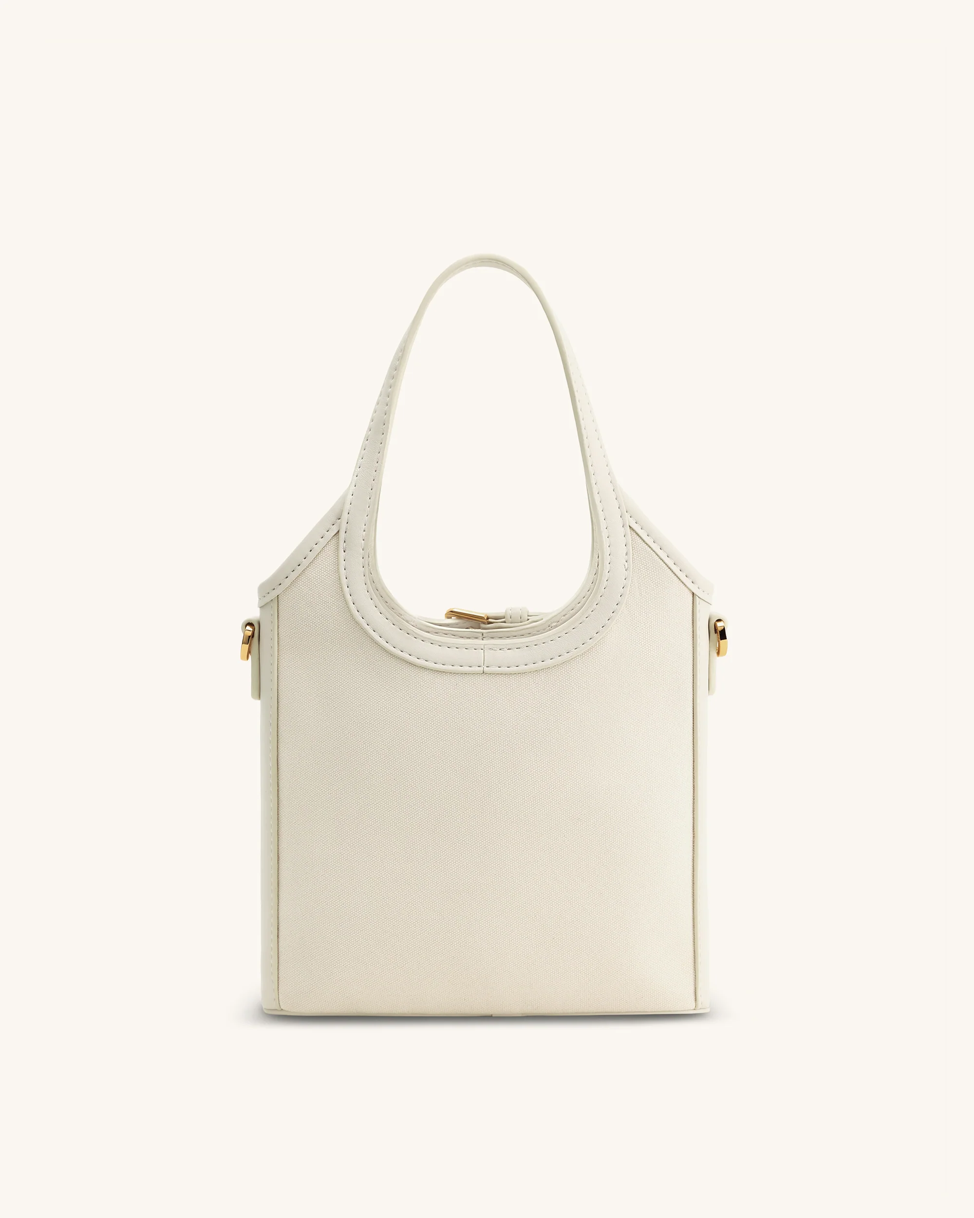 Brooke Mini-Handtasche mit Gürtel und verzierter Orchideenperlenstickerei - Elfenbein - Image 3