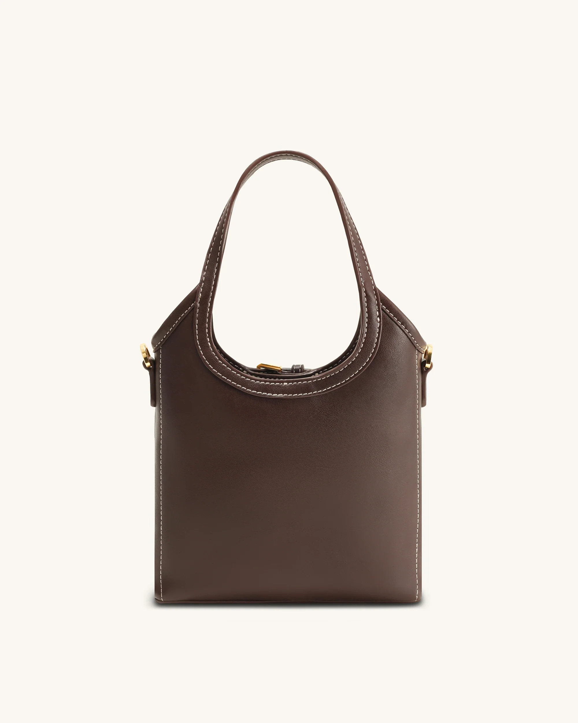 Brooke Mini-Henkeltasche mit Gürteldetails und Verzierungen - Dunkelbraun - Image 3