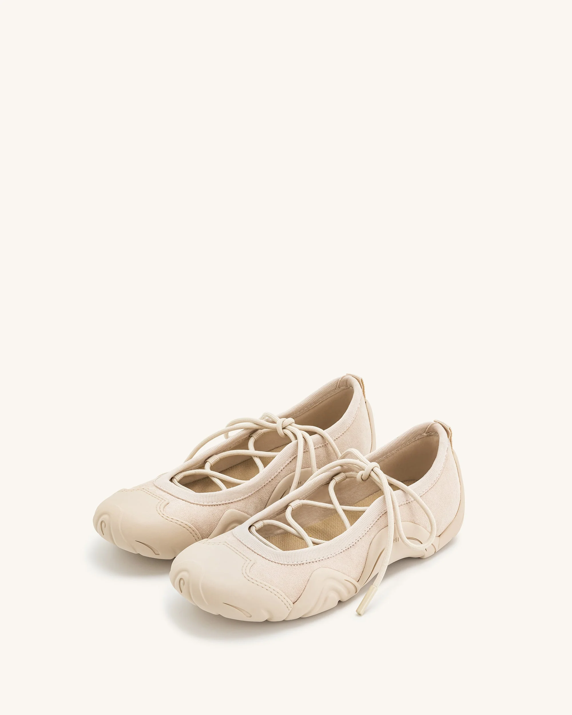 Caitlin Schnür-Ballerina-Sneaker - Beige - Image 3