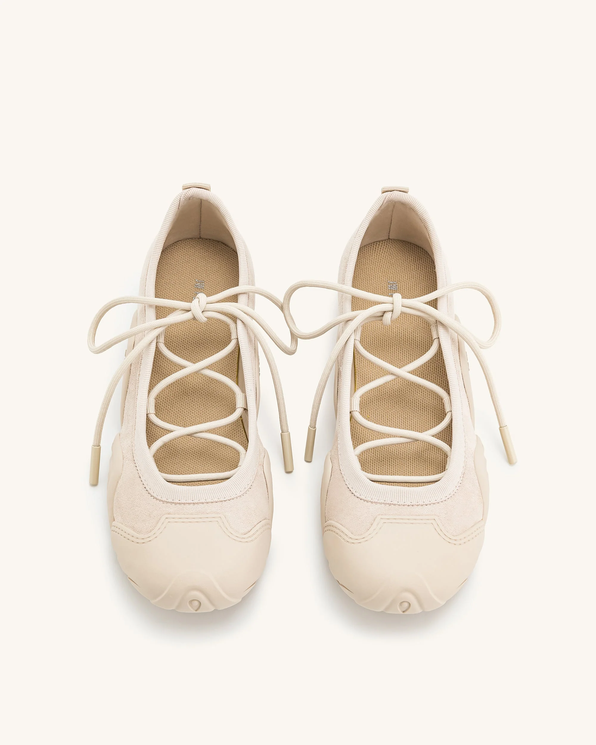 Caitlin Schnür-Ballerina-Sneaker - Beige - Image 4