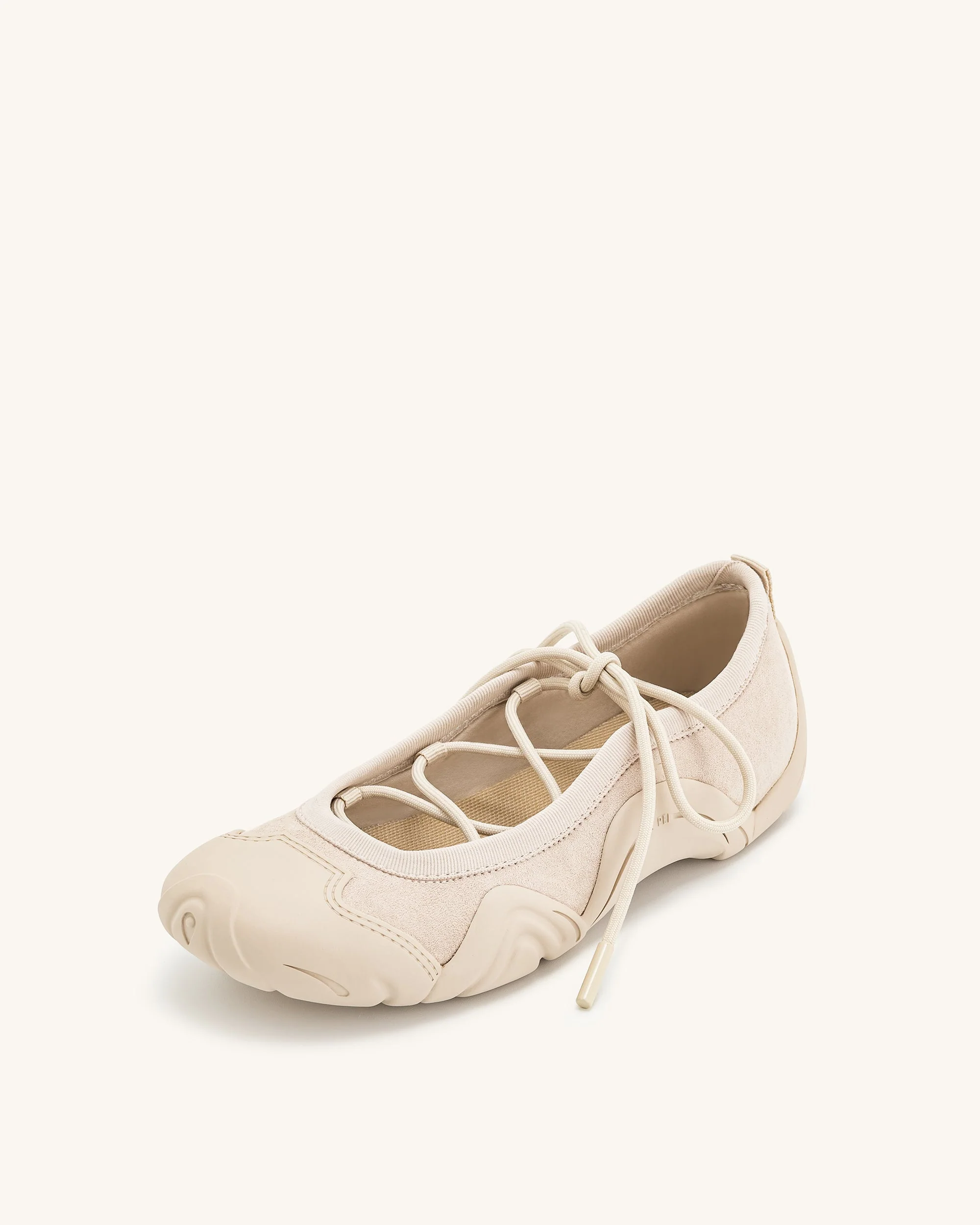 Caitlin Schnür-Ballerina-Sneaker - Beige - Image 6