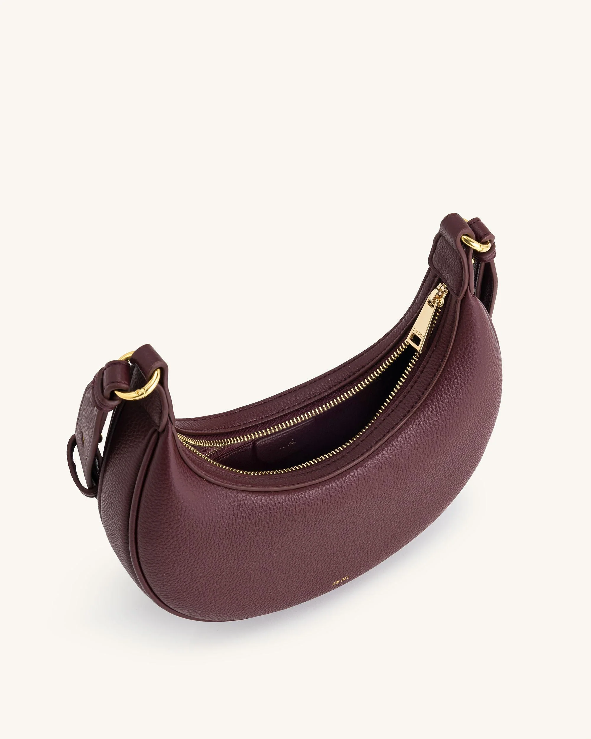 Carly Mittlere Schultertasche - Tiefes Karmesinrot - Image 4
