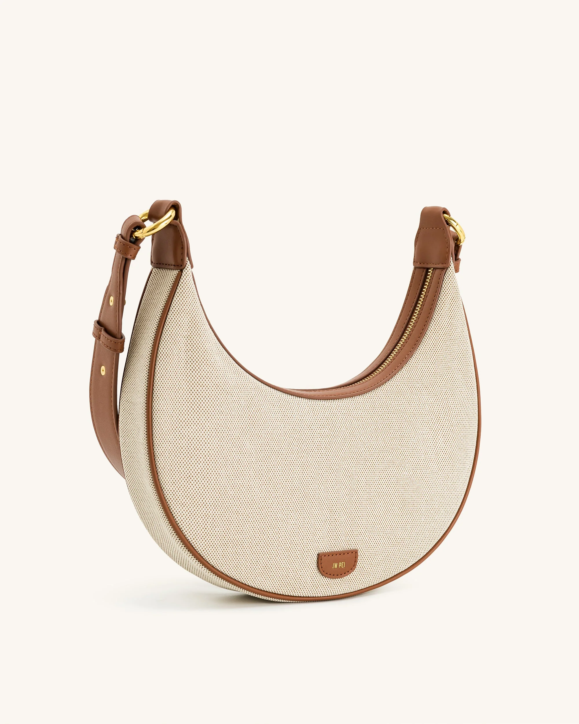 Carly Leinwand Satteltasche - Beige - Image 2
