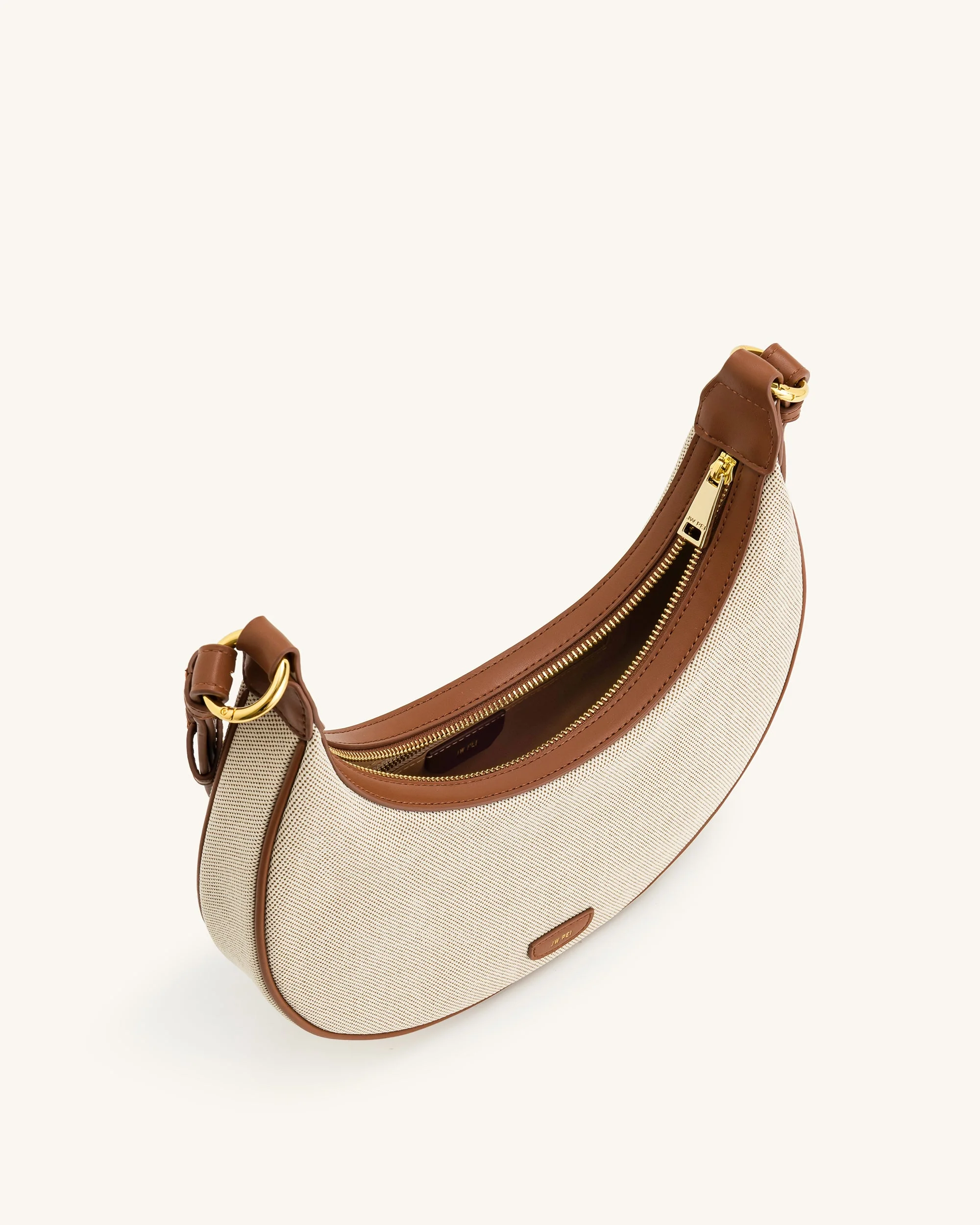 Carly Leinwand Satteltasche - Beige - Image 4