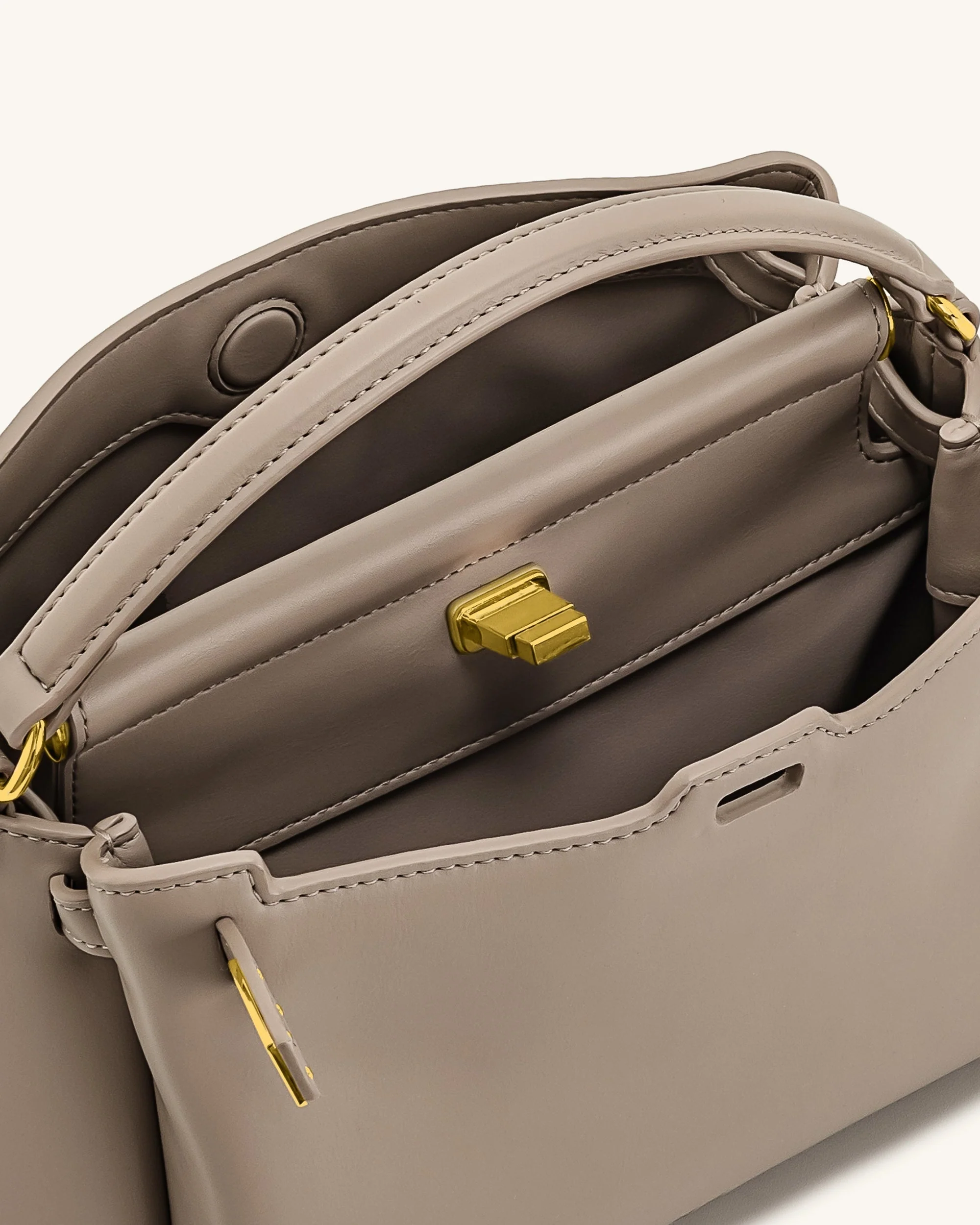 Carmen Handtasche mit Henkel – Apricot - Image 6