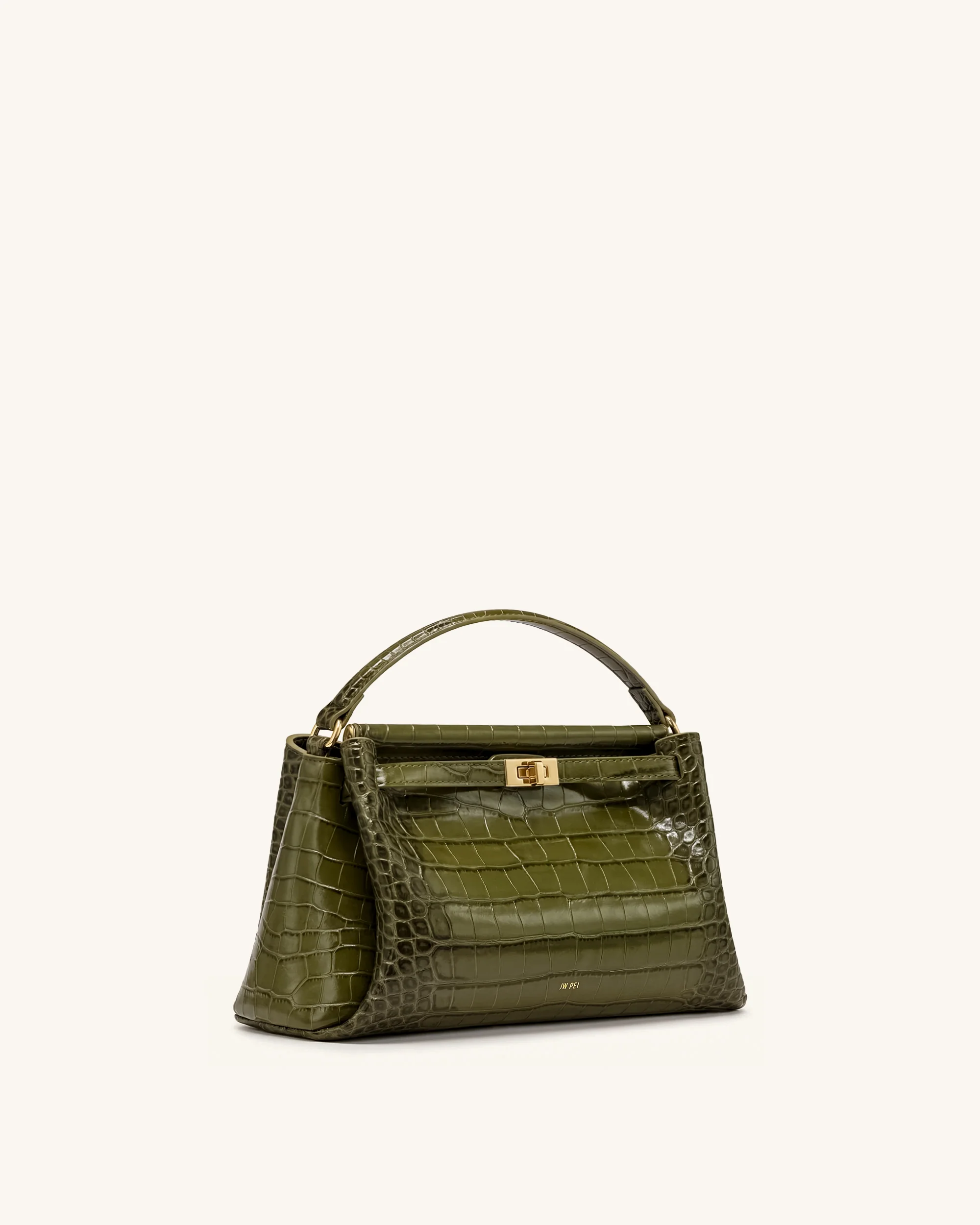 Carmen Henkeltasche - Grüne Kroko-Optik - Image 2