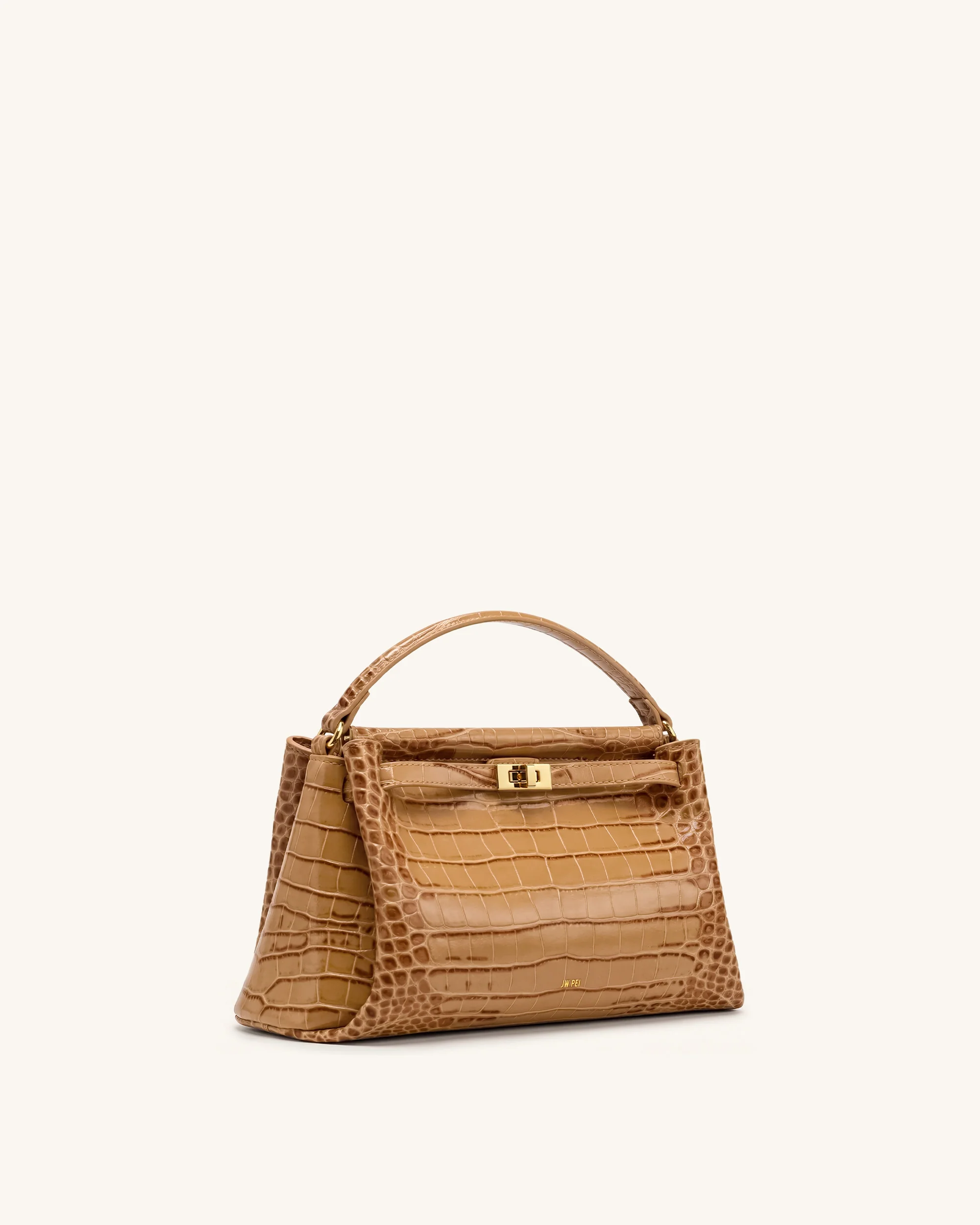 Carmen Henkeltasche - Khaki-Kroko-Optik - Image 2