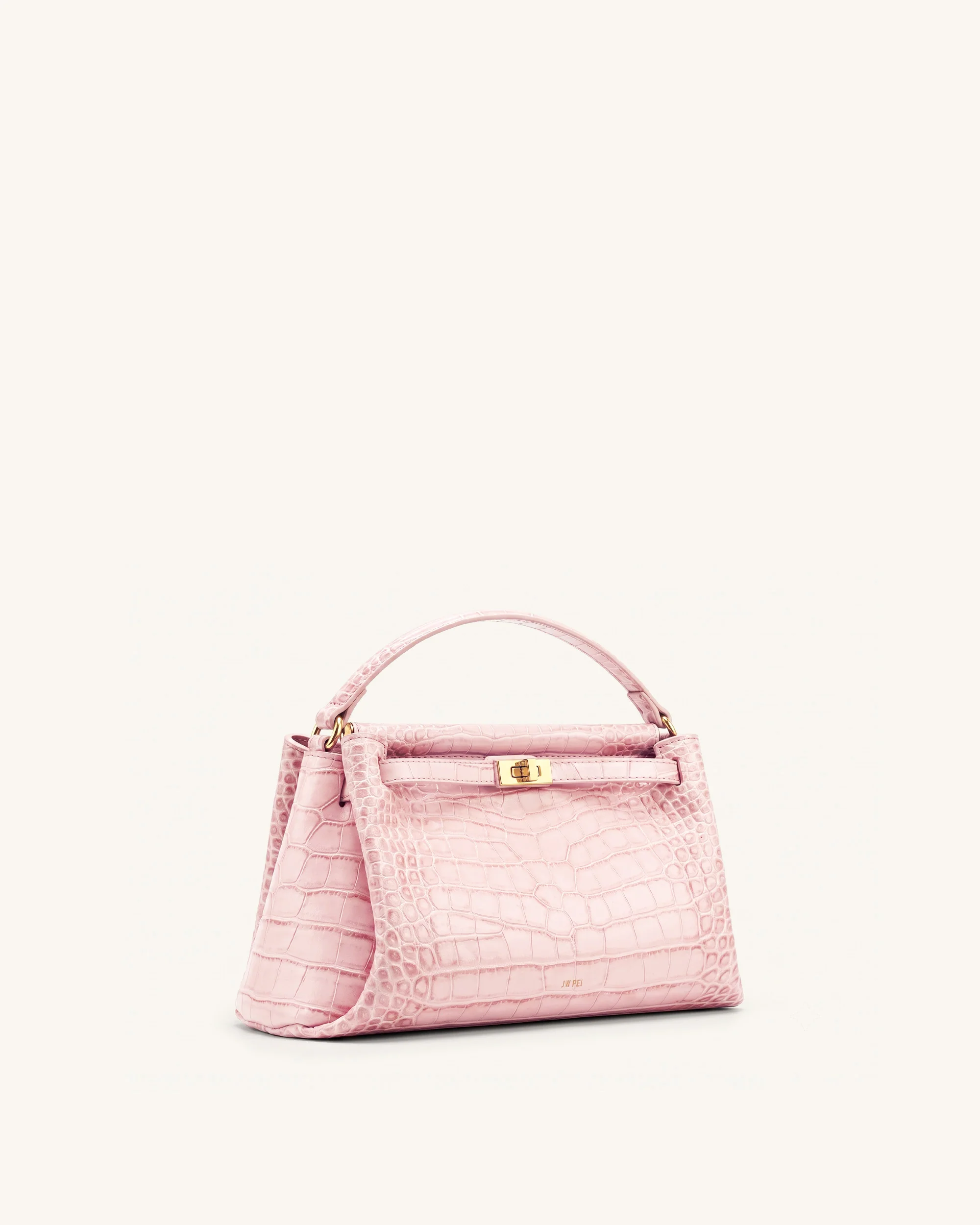 Carmen Henkeltasche - Pinke Kroko-Optik - Image 2