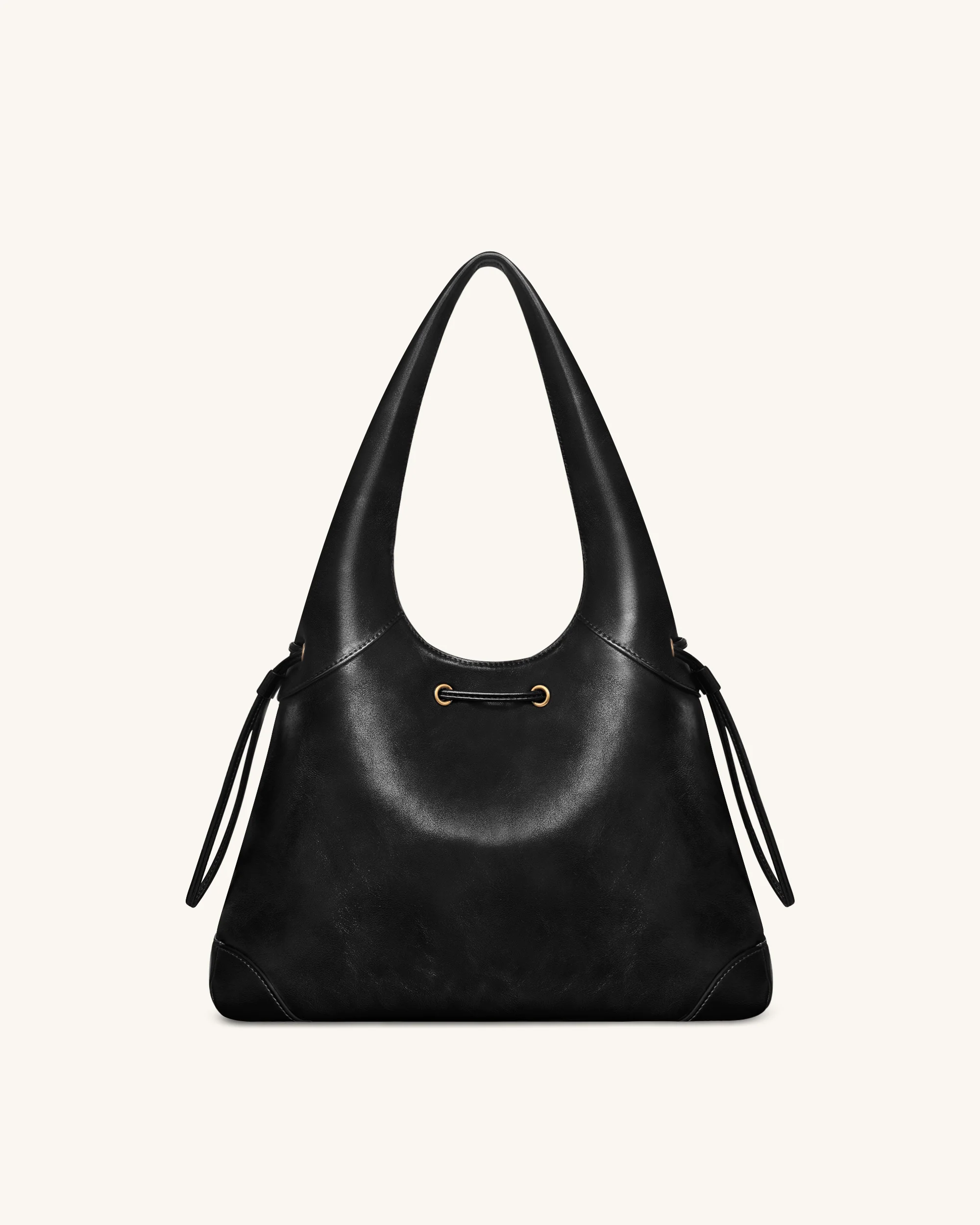 Celandra Hobo-Bag mit Kordelzug – Schwarz - Image 3