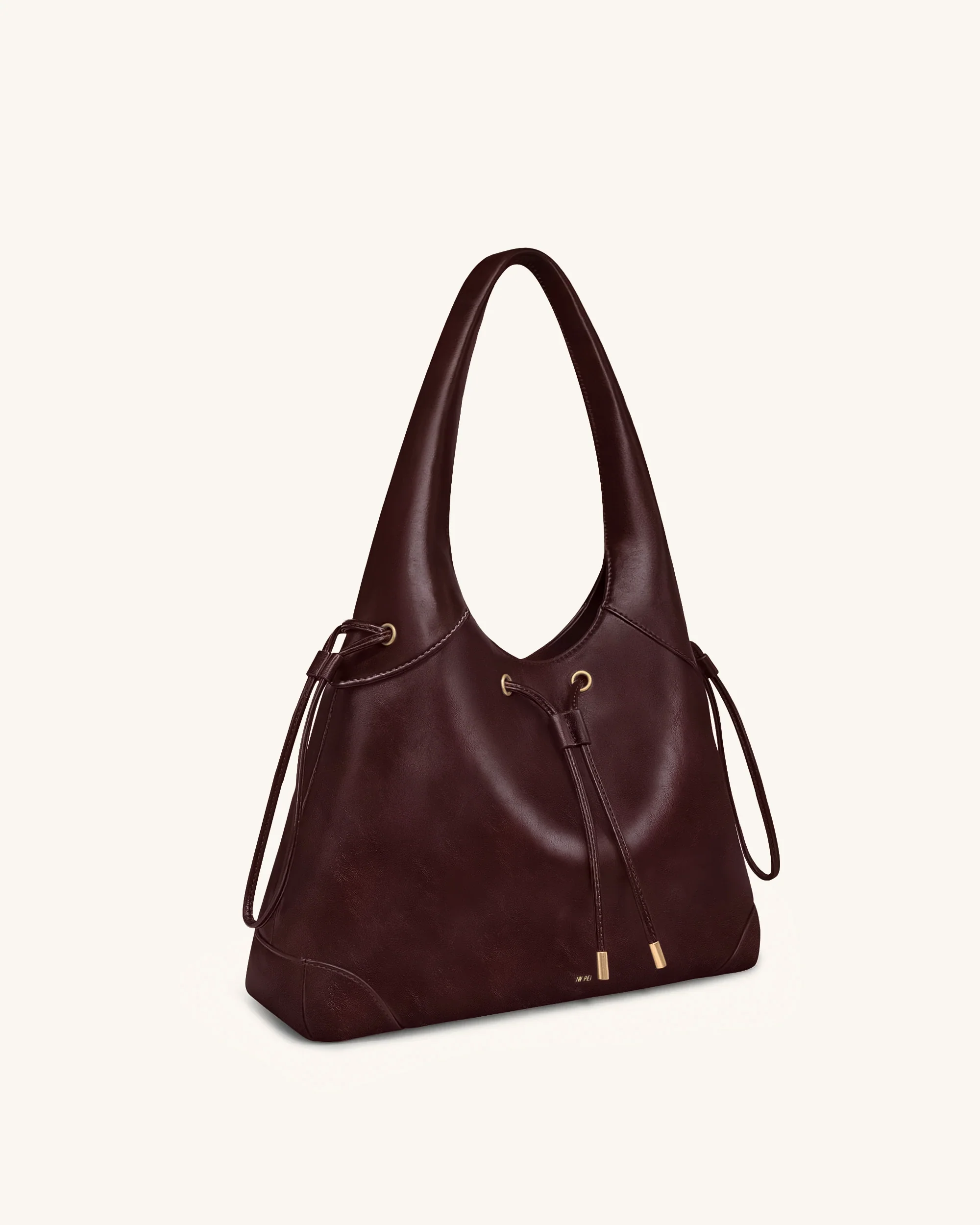 Celandra Hobo-Bag mit Kordelzug – Dunkles Burgund - Image 3