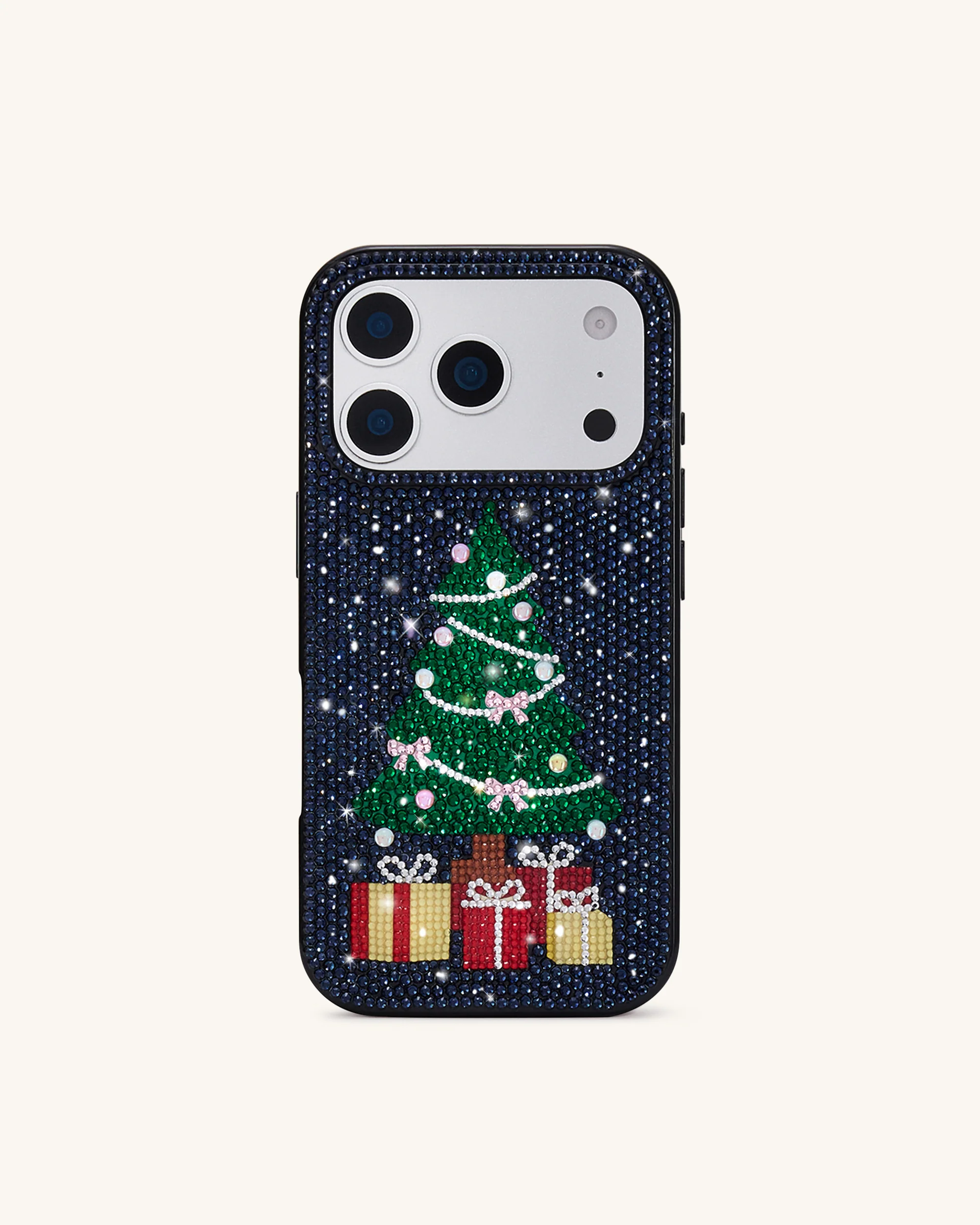 Weihnachtsbaum-Glitzer-Handyhülle - Schwarz - Image 2