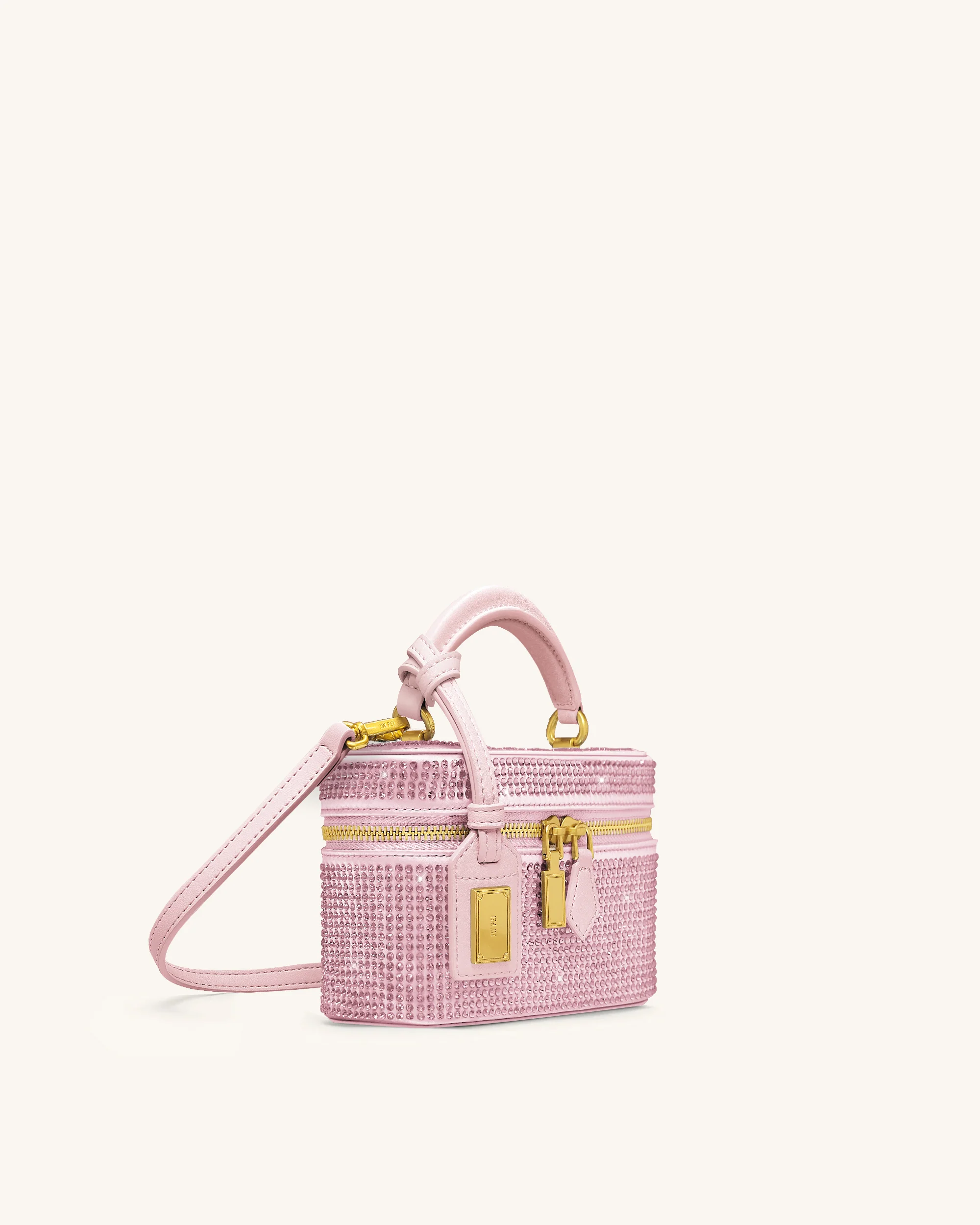 Cleo Künstliche Kristall Box Shape Top Handle Tasche - Rosa - Image 2