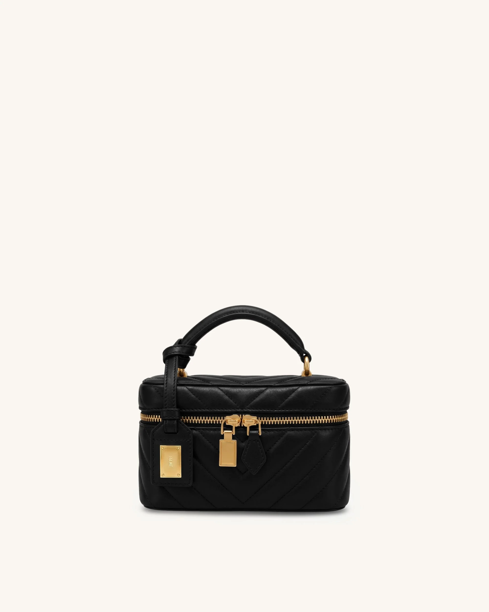 Cleo Boxförmige Henkeltasche - Charcoal Black