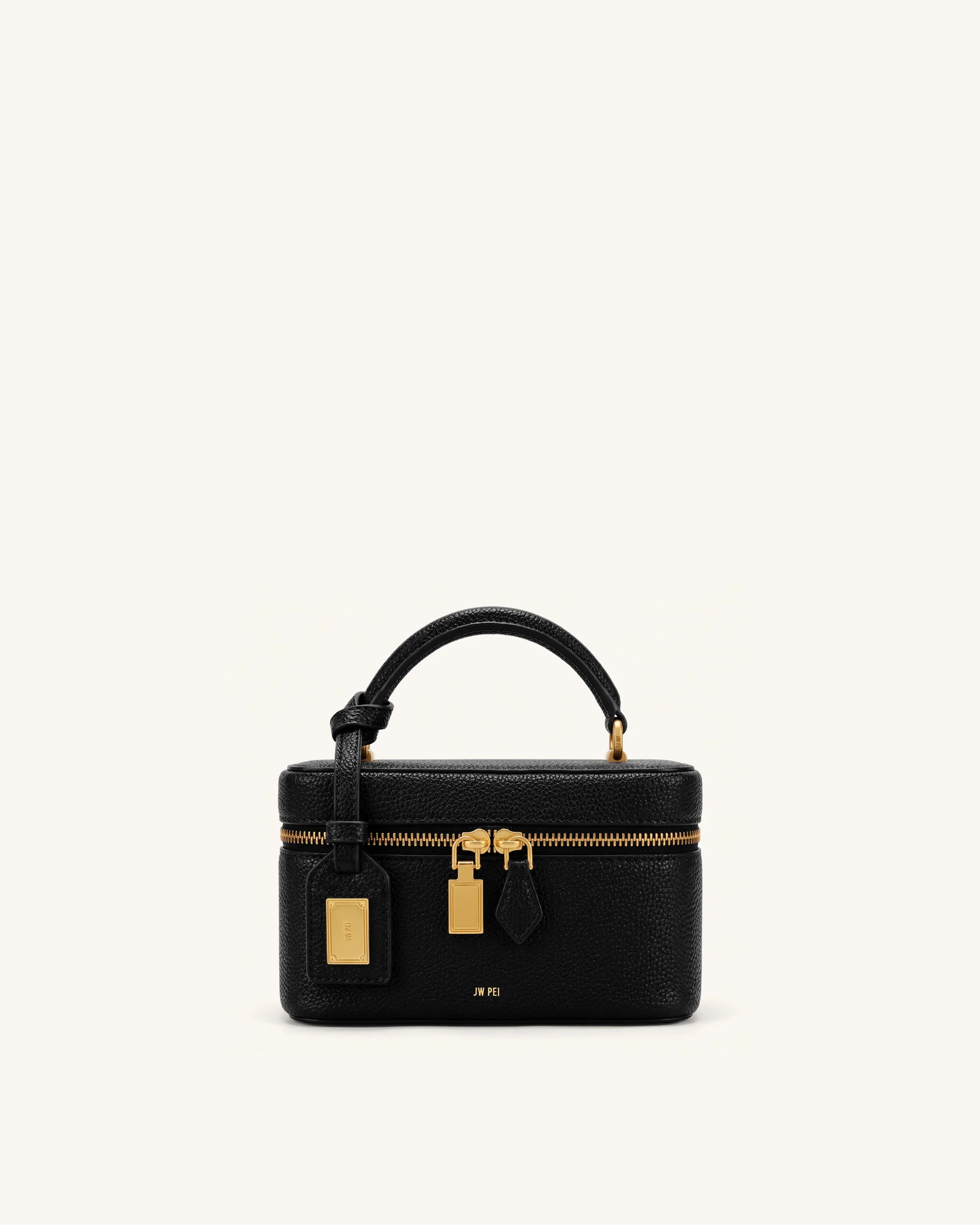 Cleo Henkeltasche in Box-Form - Tintenschwarz