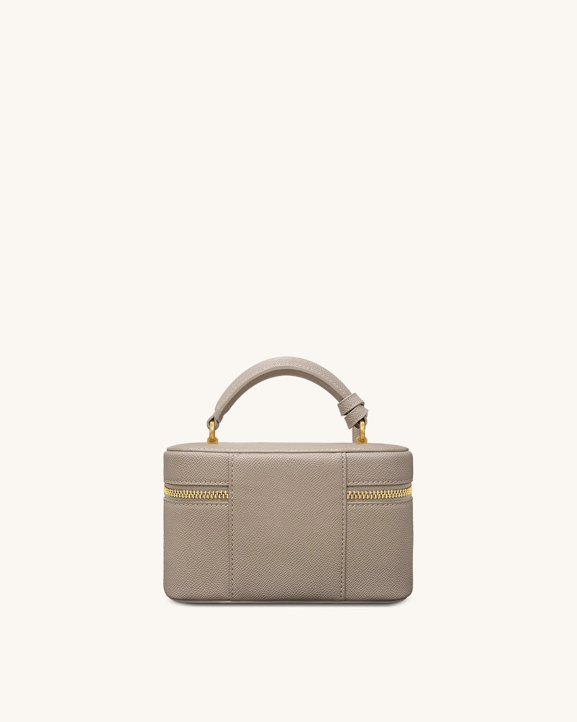 Cleo Box Shape Top Handle Tasche - Taupe - Image 3