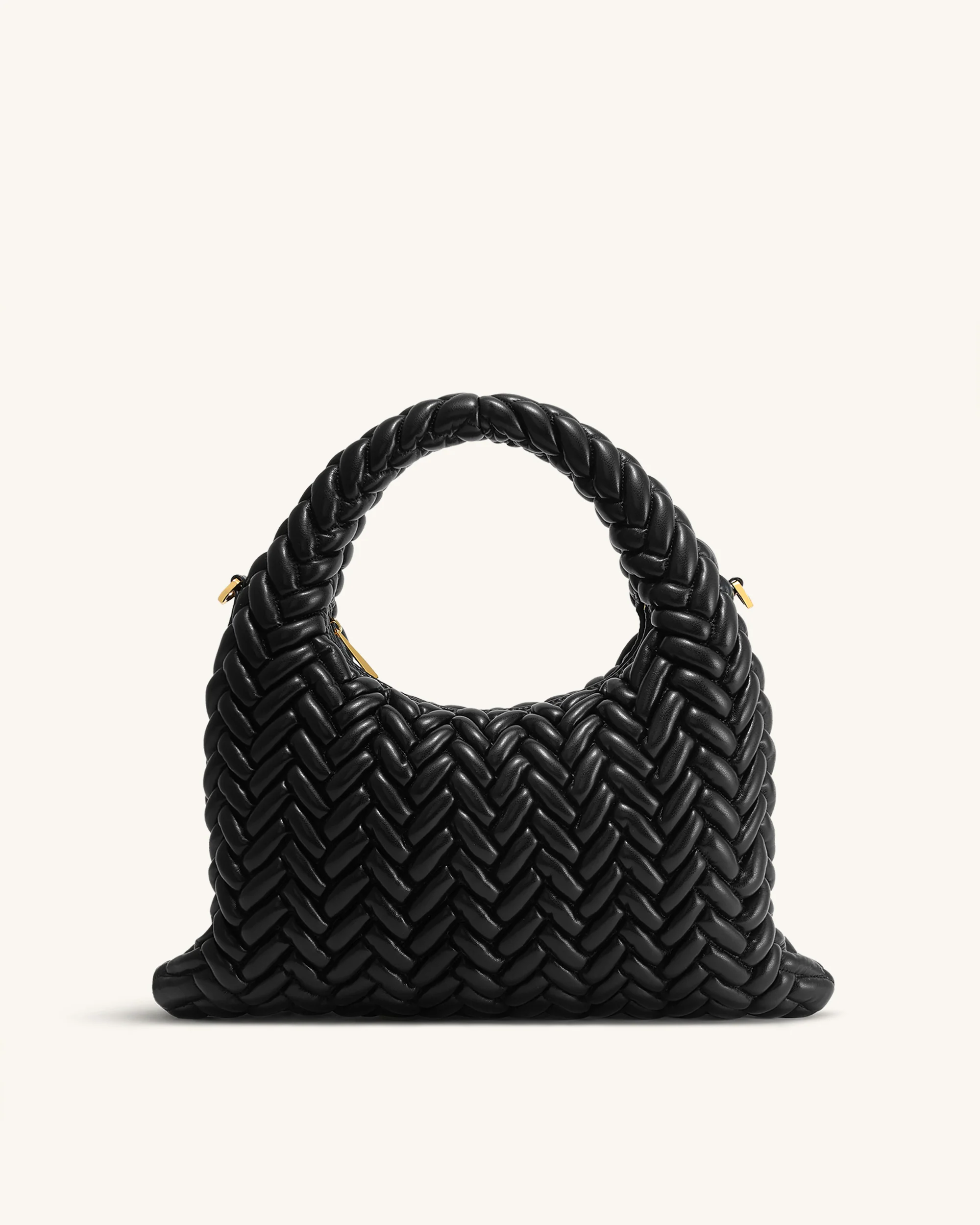 Cora Quilt-Henkeltasche - Schwarz