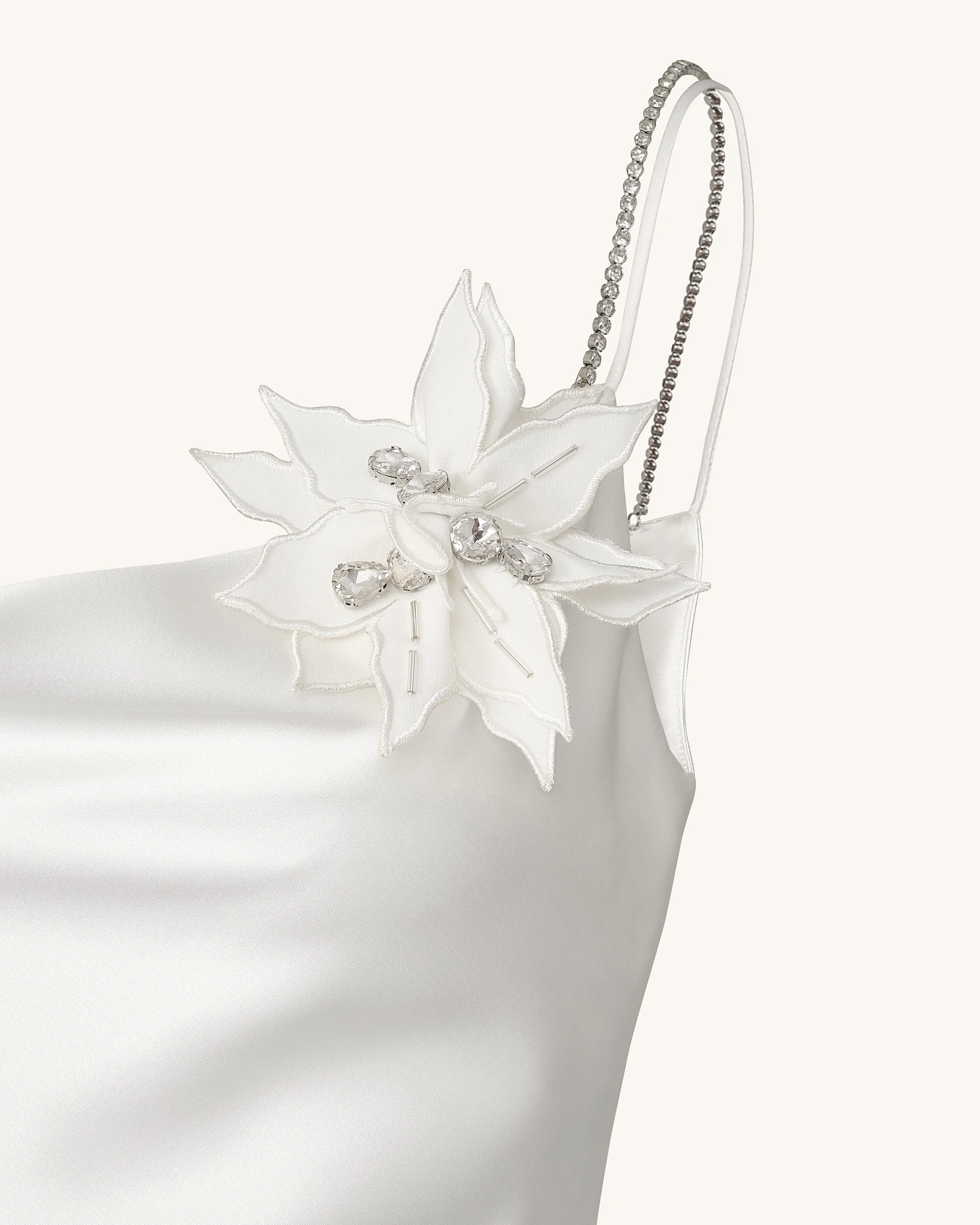 Crystal Flora Slipkleid – Weiß - Image 6