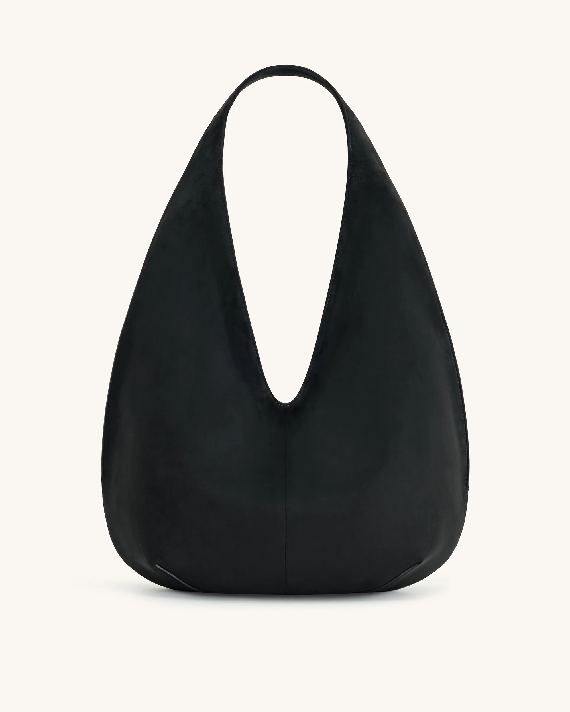 Dara Faux-Suede Hobo-Tasche - Schwarz - Image 3