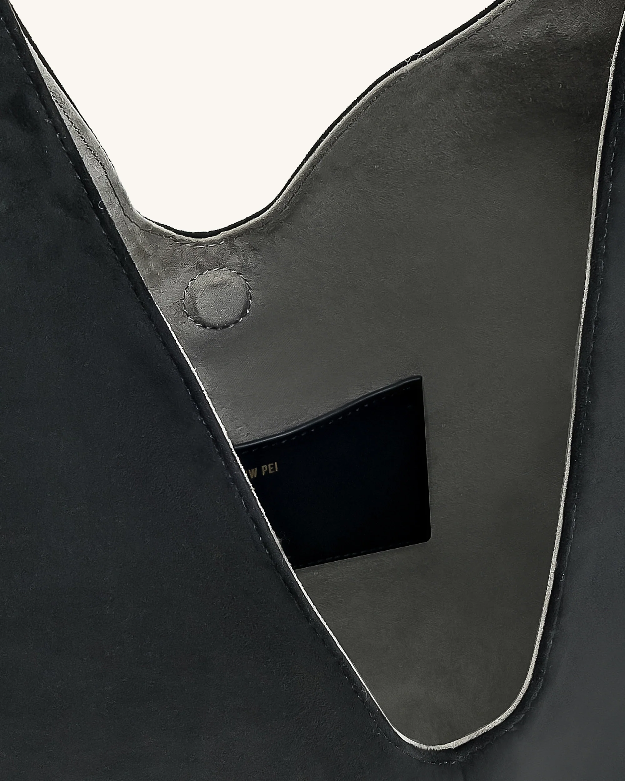 Dara Faux-Suede Hobo-Tasche - Schwarz - Image 4