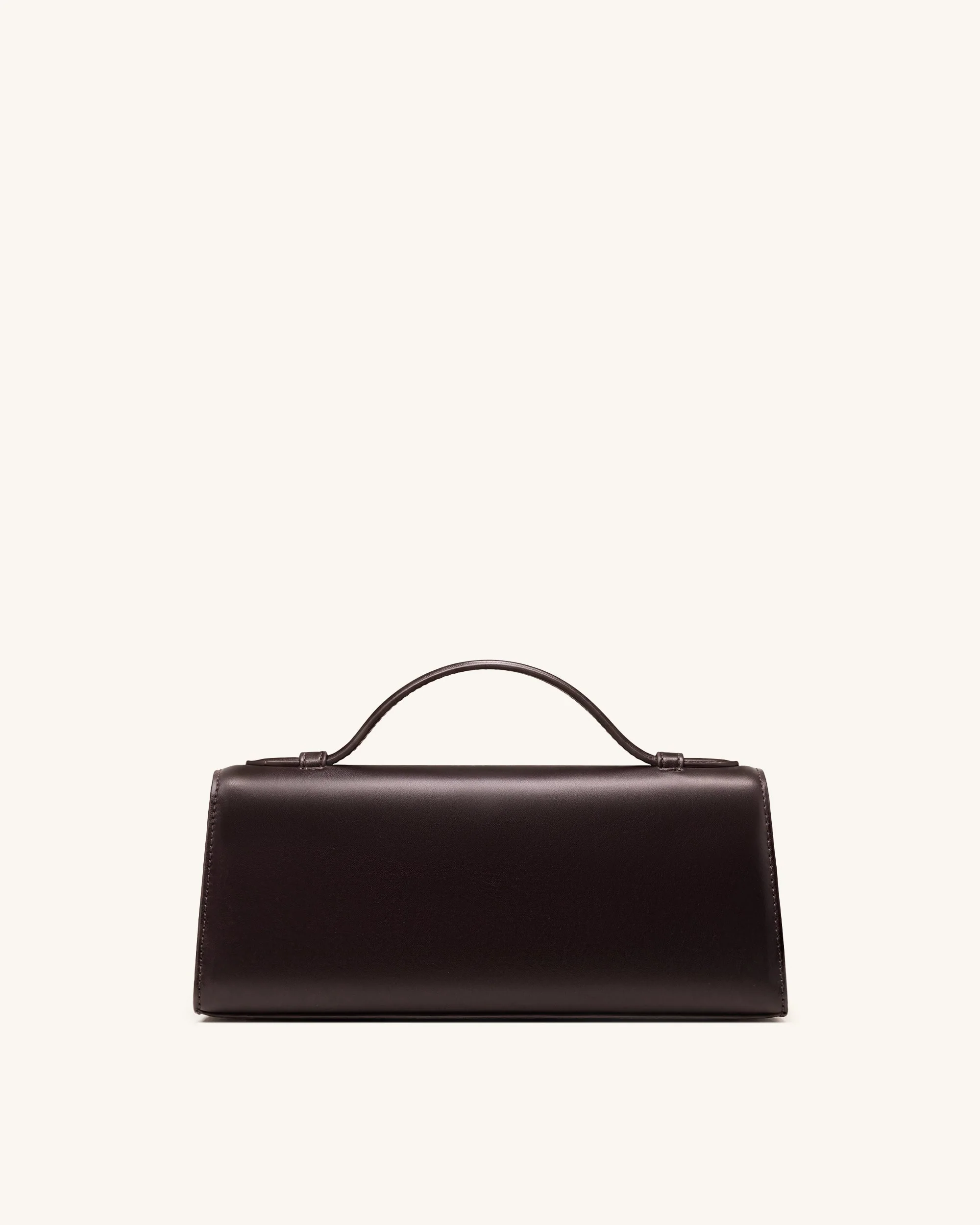 Delphine Henkeltasche mit Überschlag - Dunkelbraun - Image 4