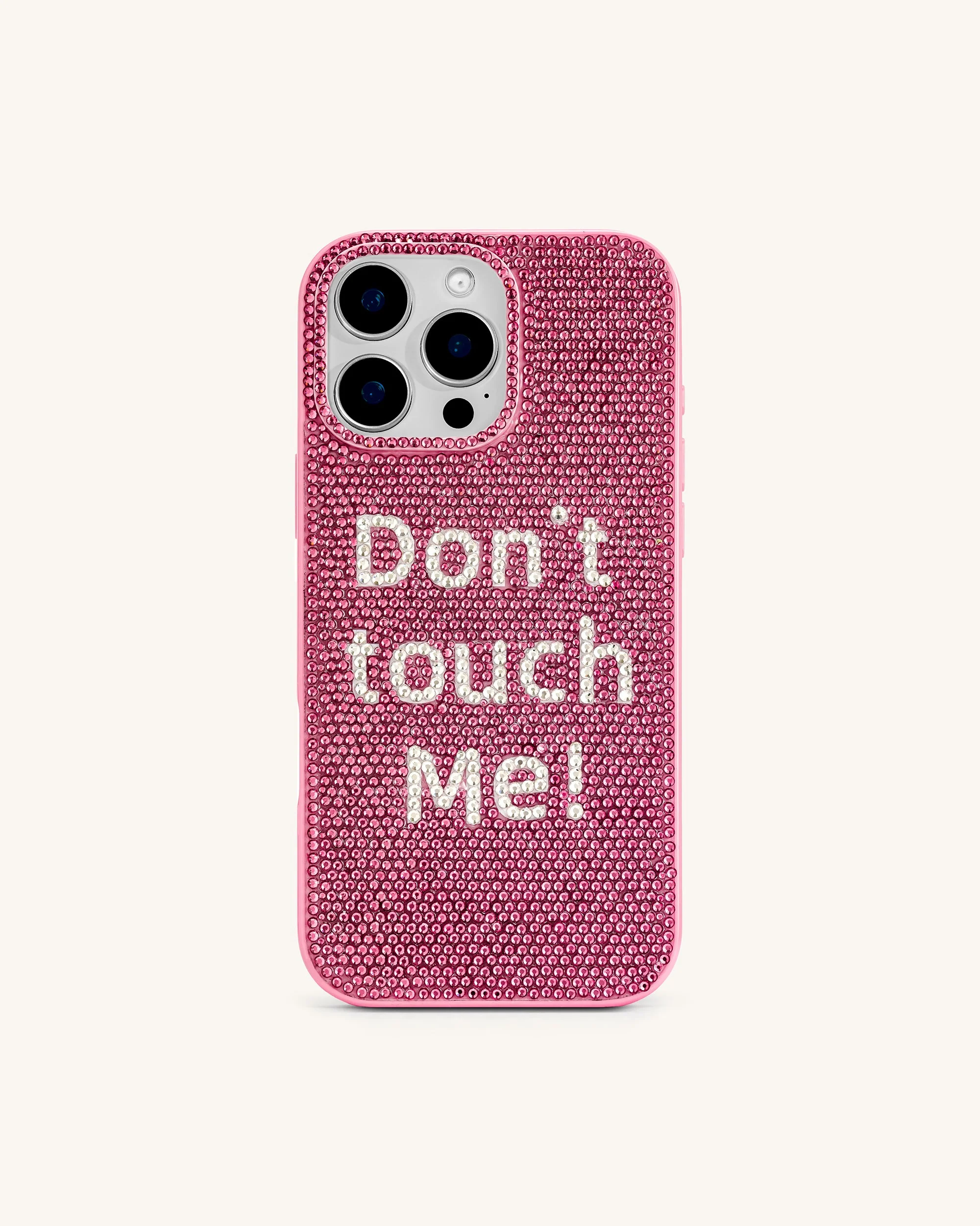 Phone-Hülle "Don't Touch Me!" – Mehrfarbig Rosa