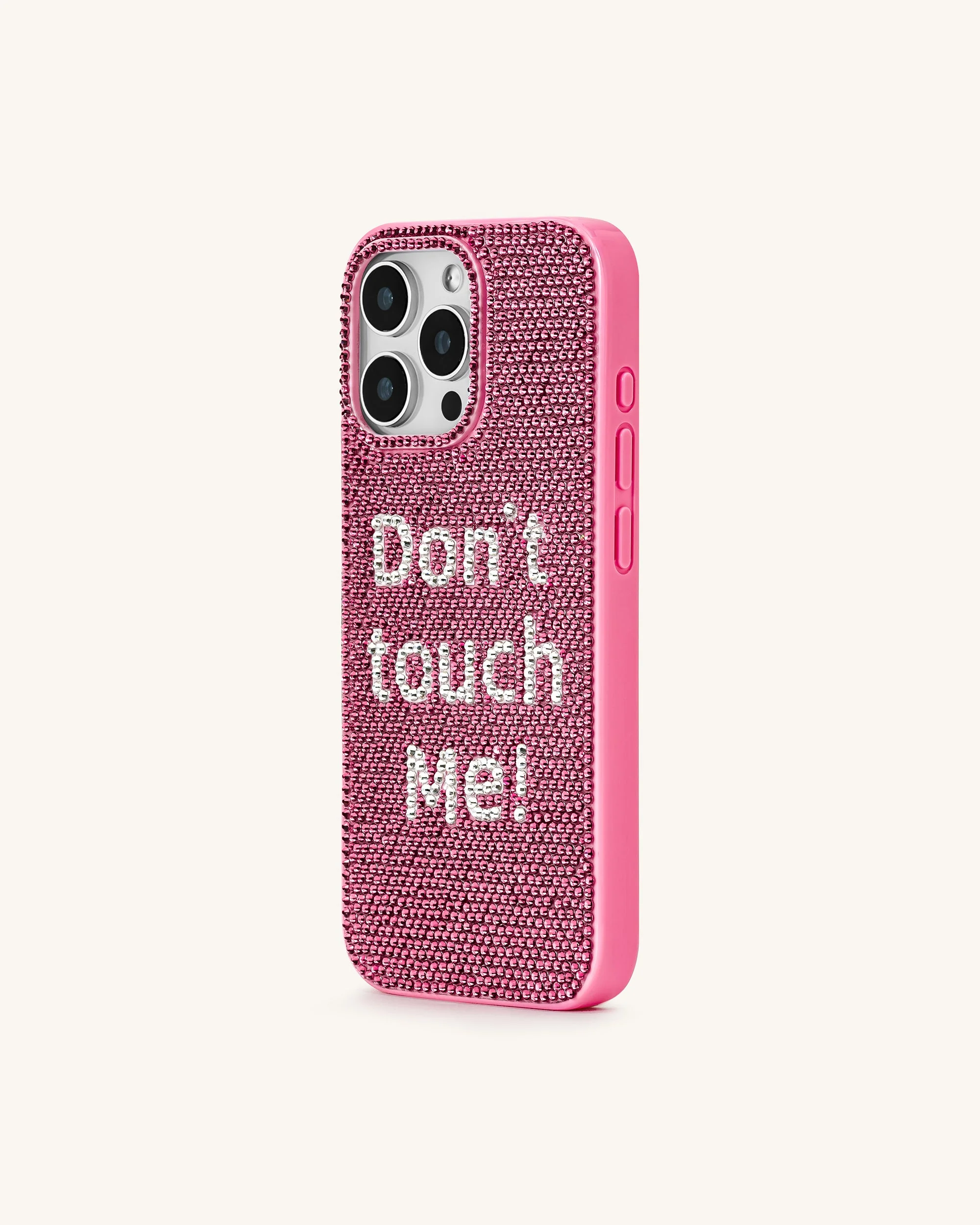 Phone-Hülle "Don't Touch Me!" – Mehrfarbig Rosa - Image 2