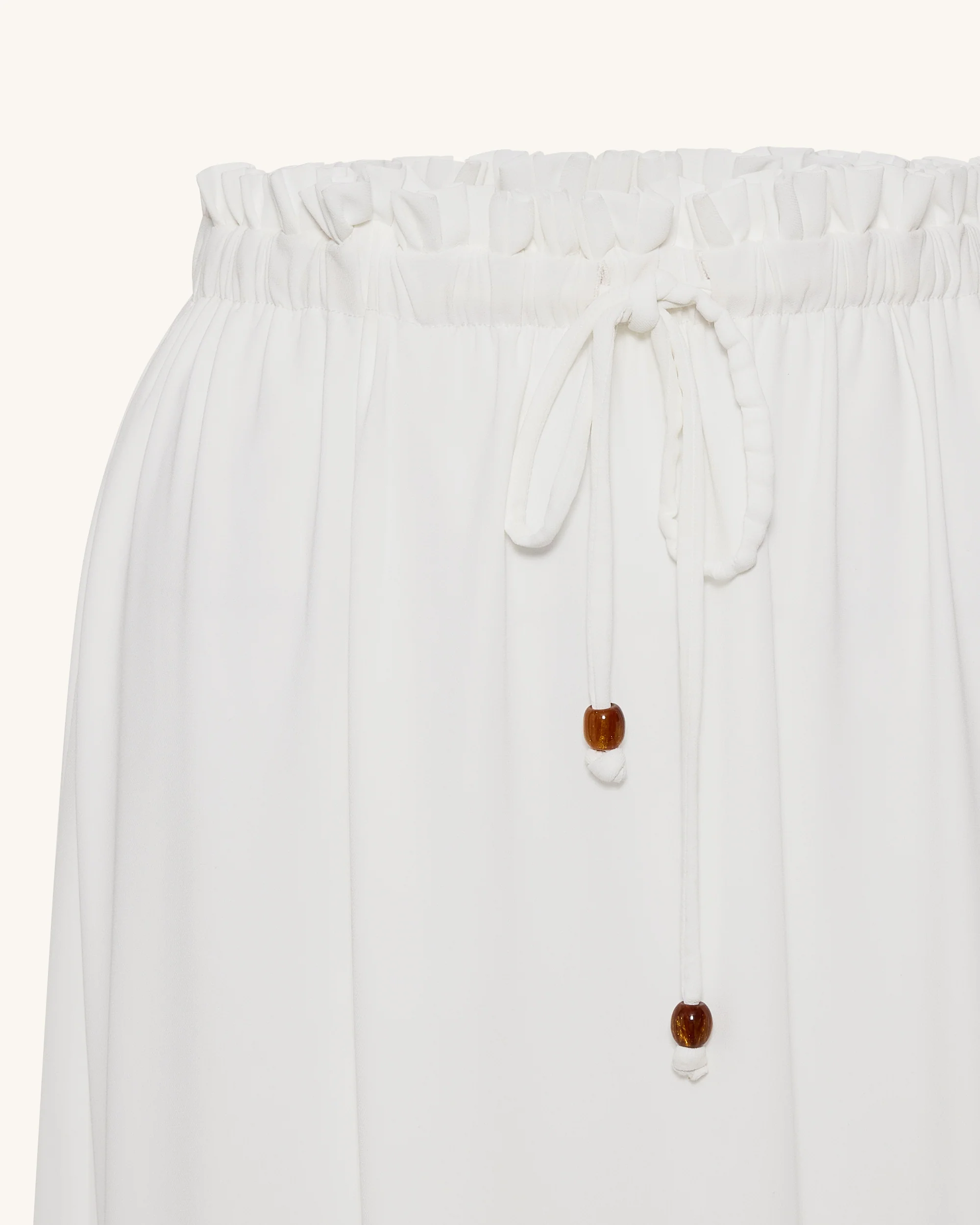 Chiffon-Maxirock mit Tunnelzug - Weiß - Image 6