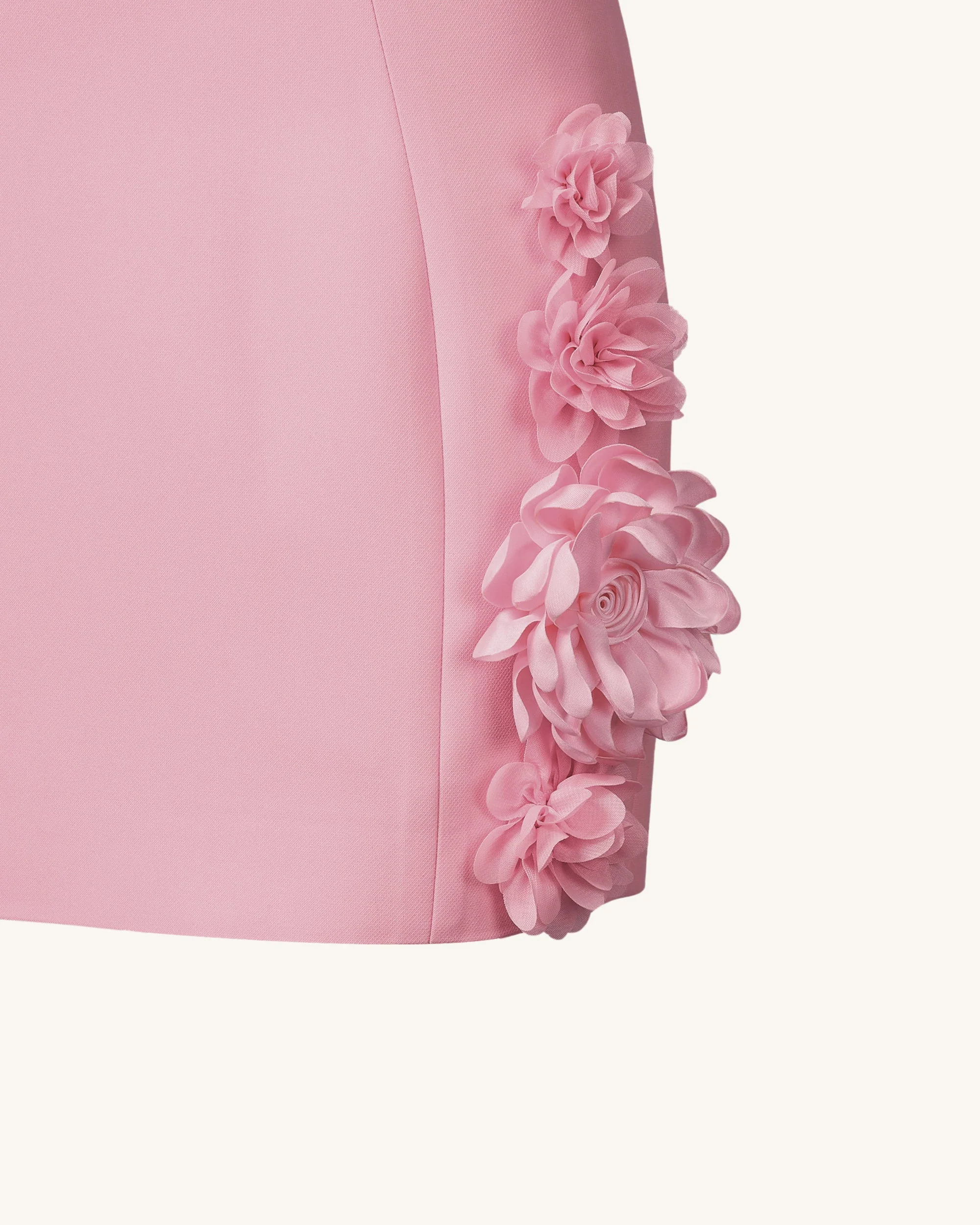 Elaina Rosa Rosetten-Applikation Mini-Kleid - Rosa - Image 6