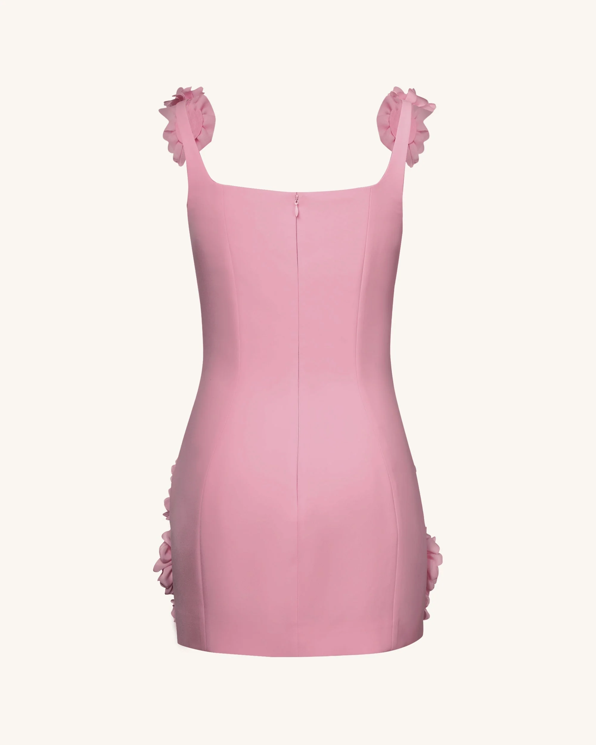 Elaina Rosa Rosetten-Applikation Mini-Kleid - Rosa - Image 7