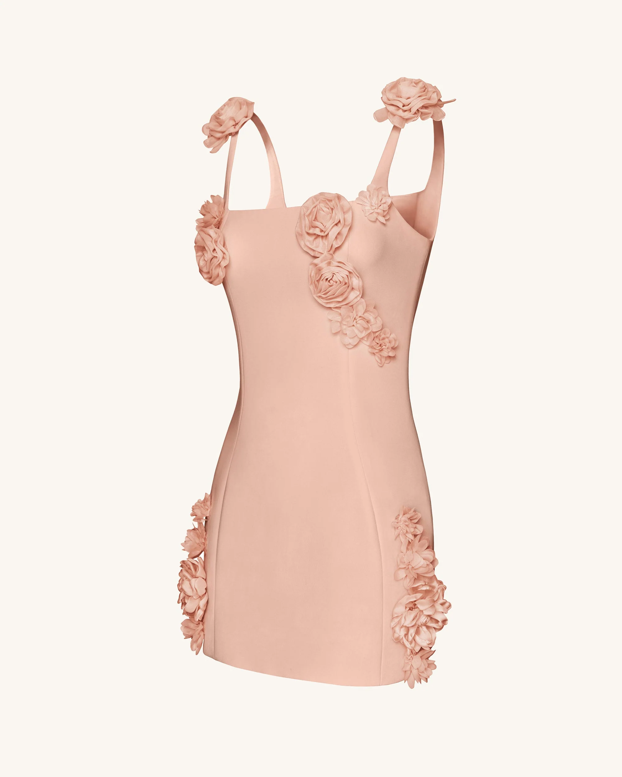 Elaina Mini-Kleid mit Rosetten-Applikation – Apricot - Image 4