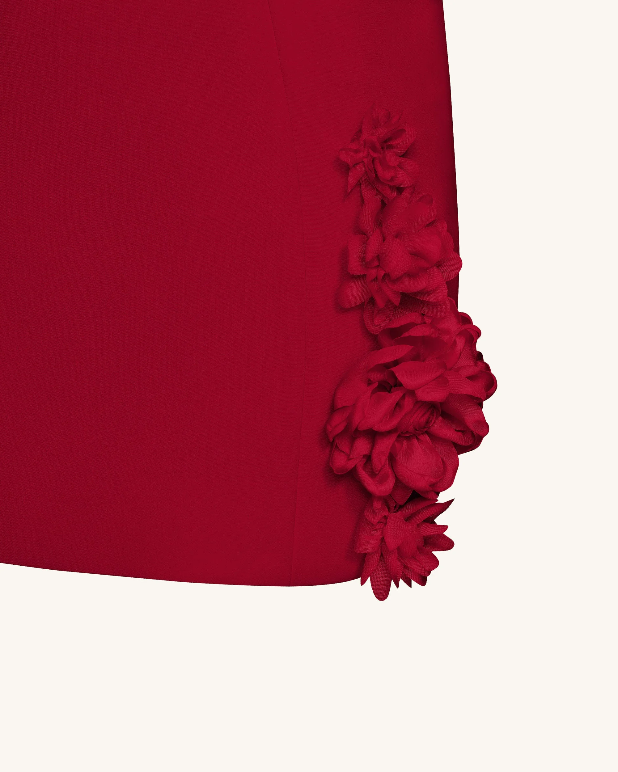 Elaina Mini-Kleid mit Rosetten-Applikation – Rot - Image 6